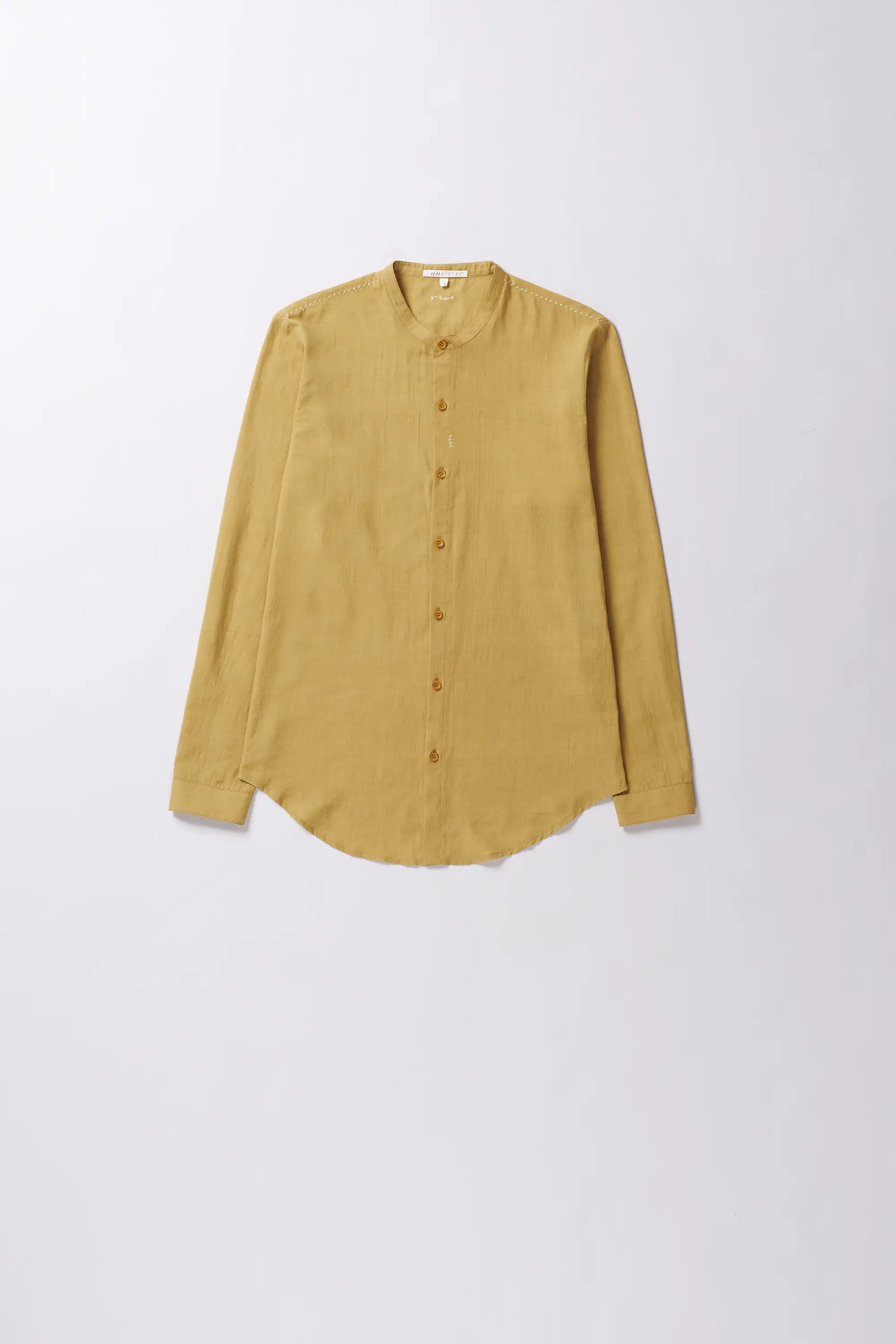 Ochre yellow cotton shirt