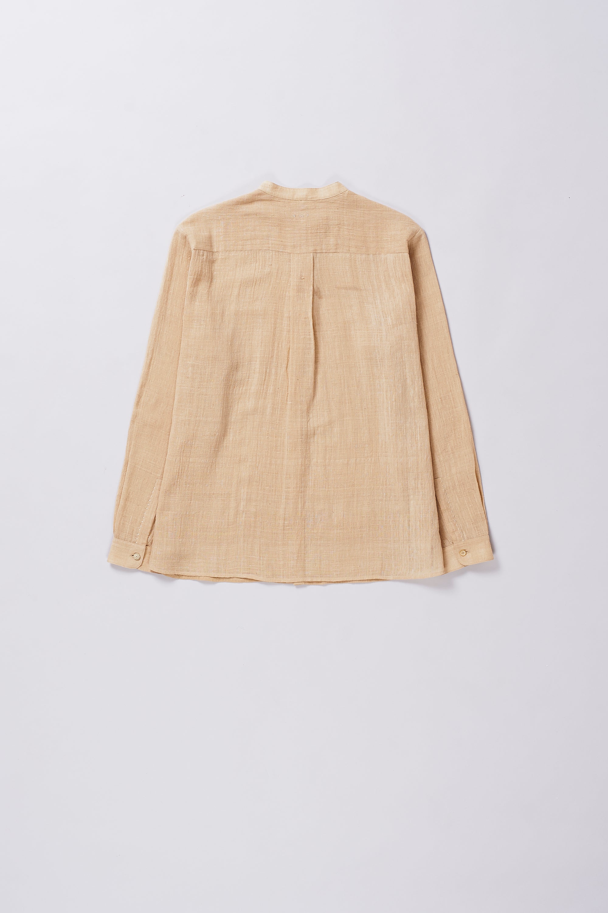 Back image of a ecru cotton shirt