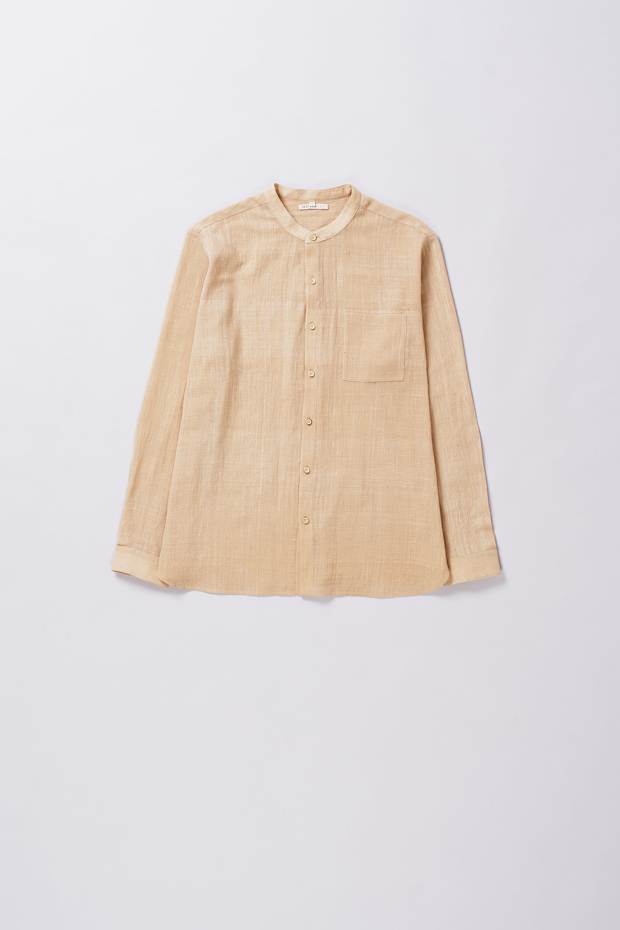 Ecru cotton full-sleeves shirt