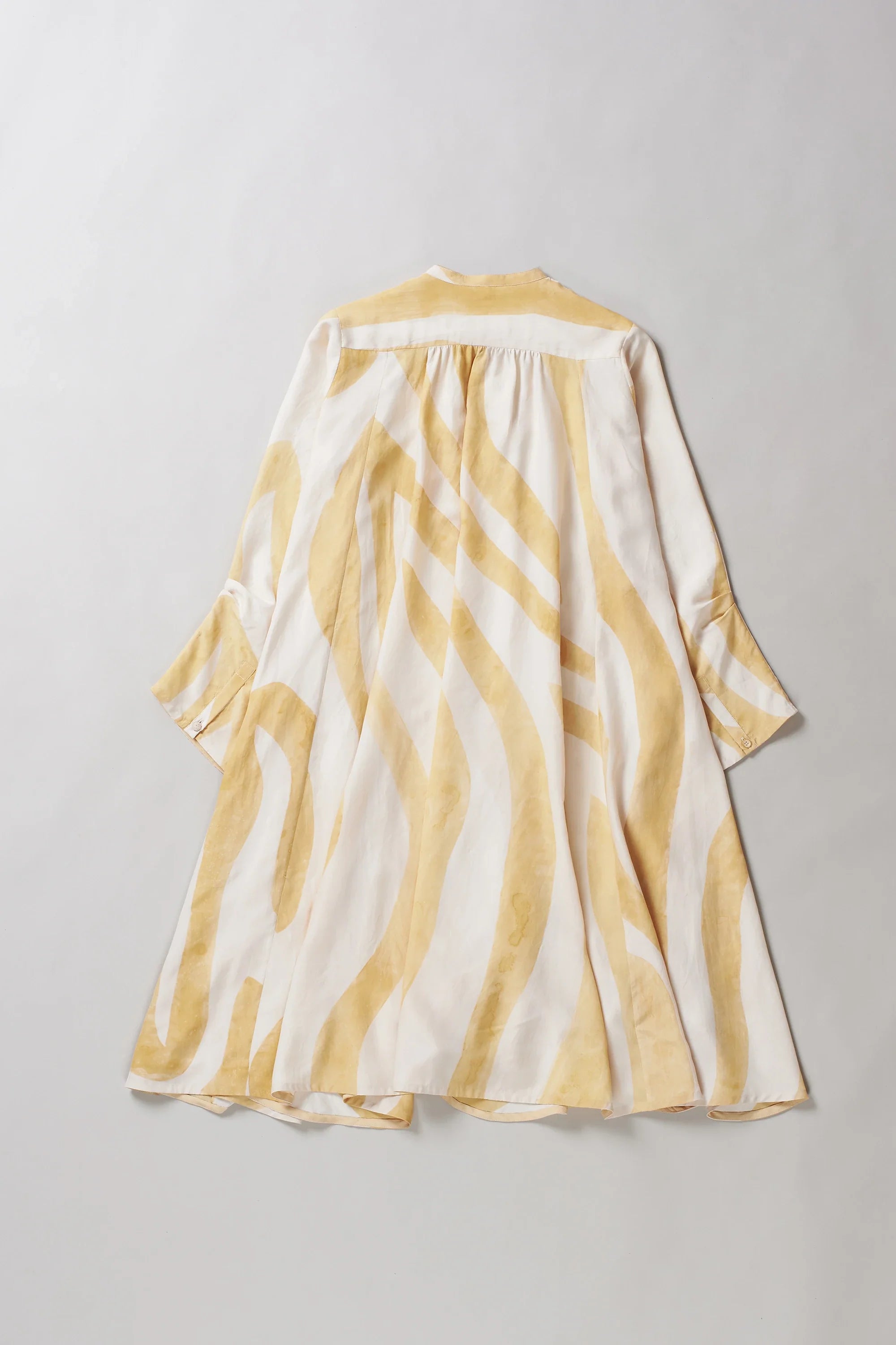 Back image of mango yellow silk dress