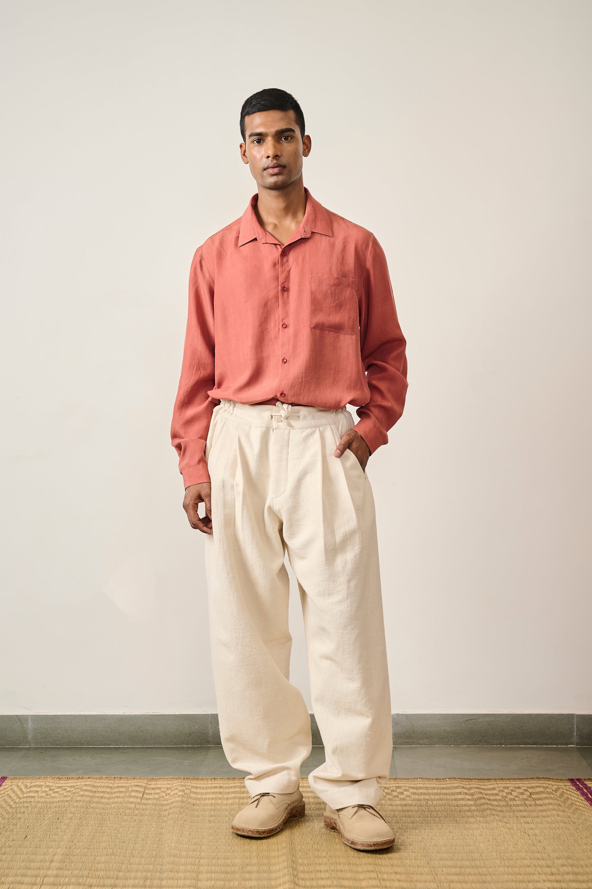 Zed Cotton Ecru Trouser