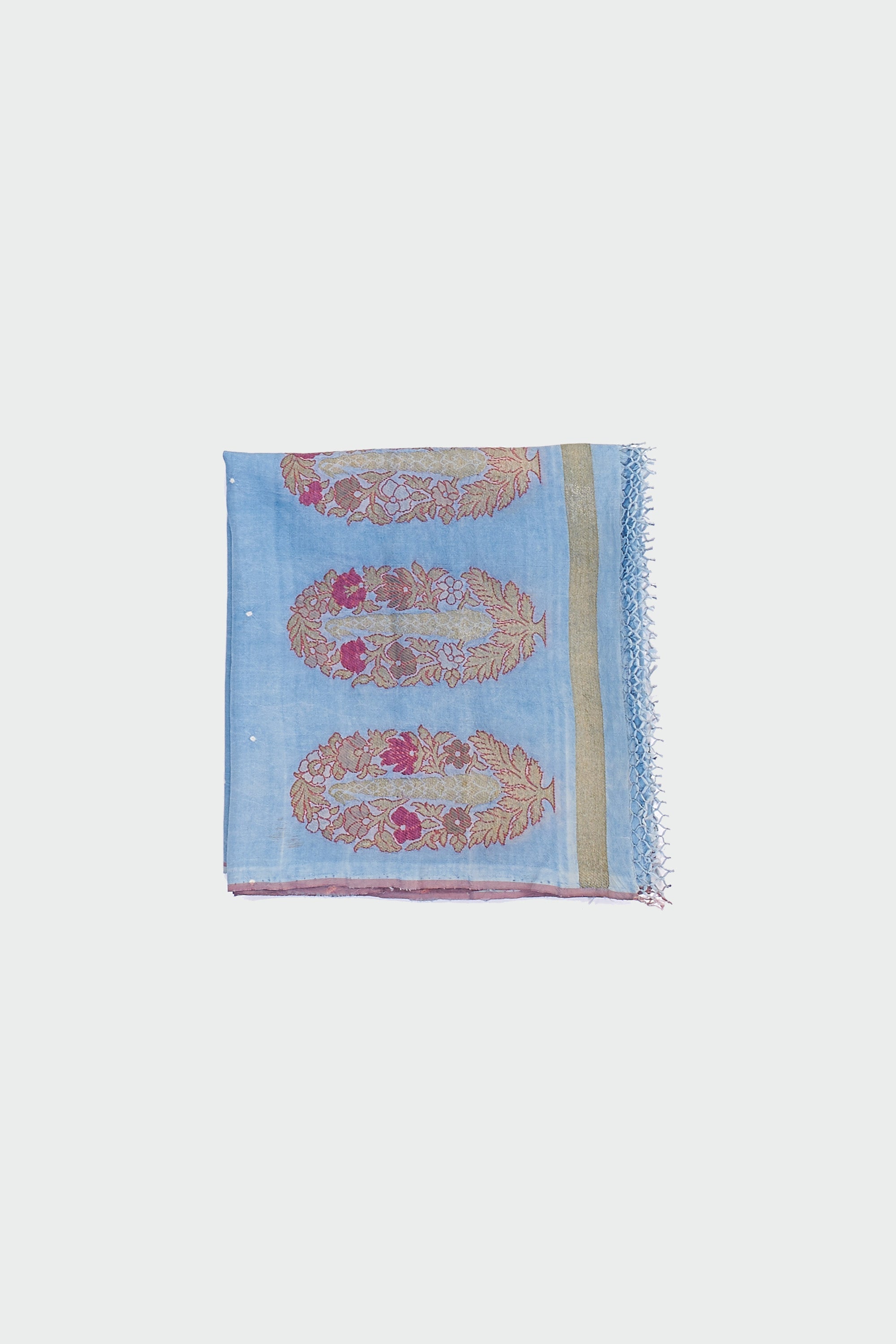 LIGHT INDIGO SILK SCARF