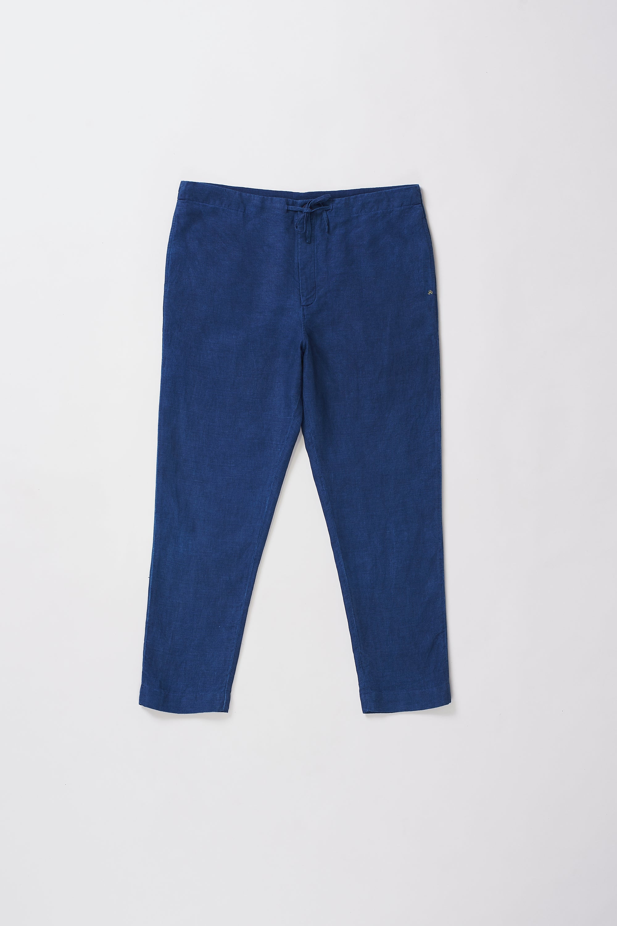 Front image of medium indigo pant