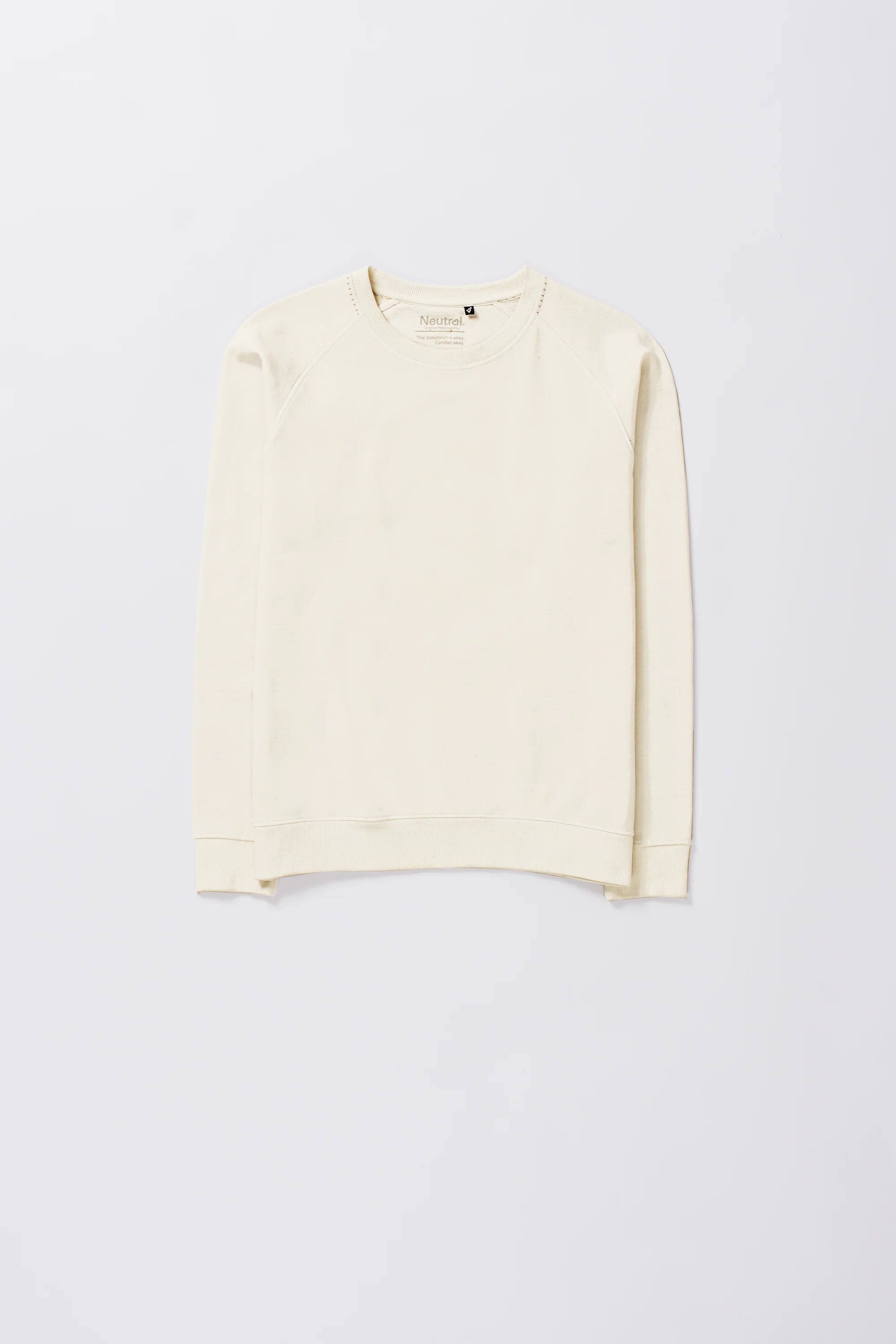 Front image of ecru sweatshirt