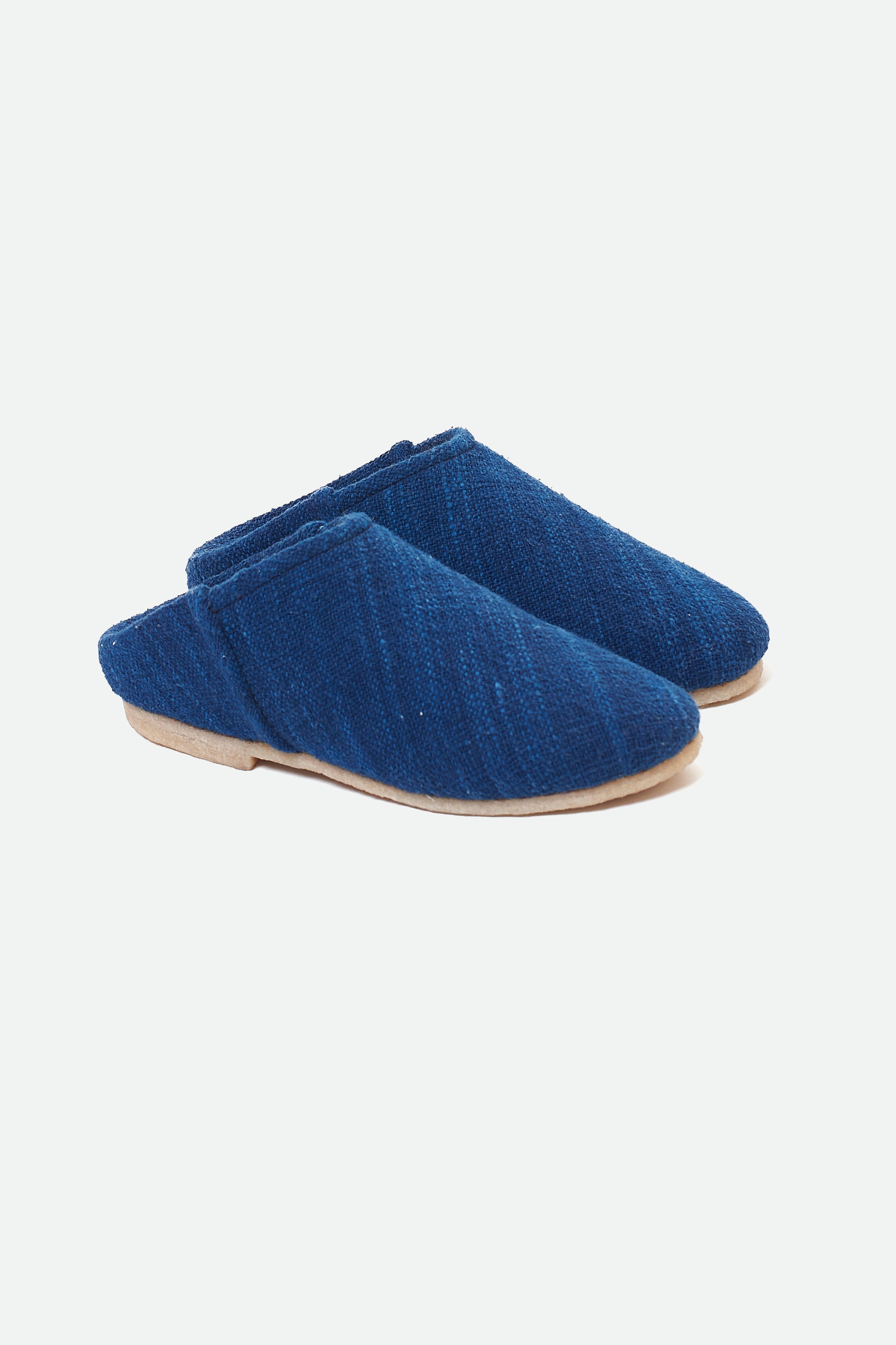 Indigo cotton slip on