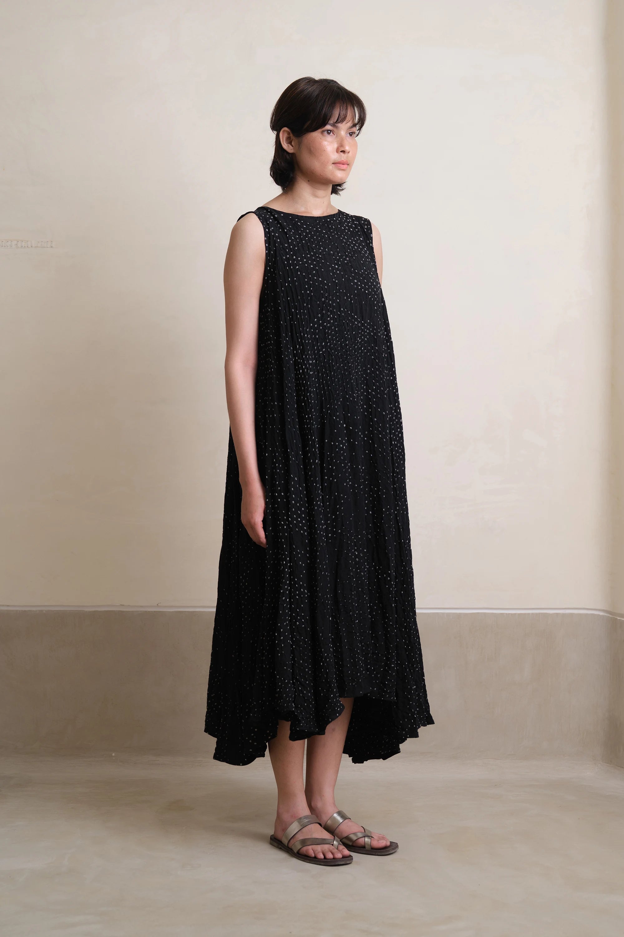 Black Women's Bandhani Dress