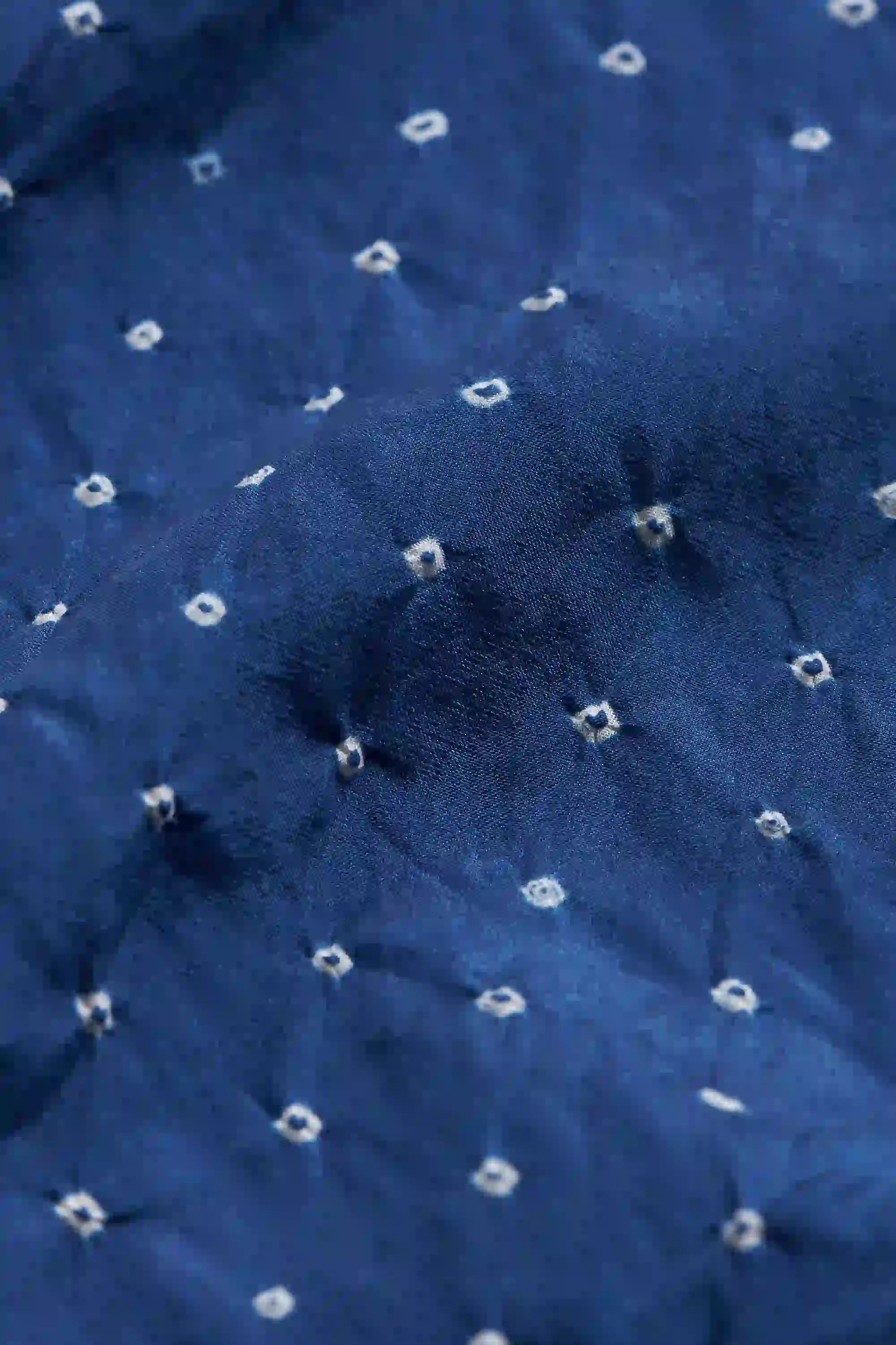 Fabric close-up with bandhani work