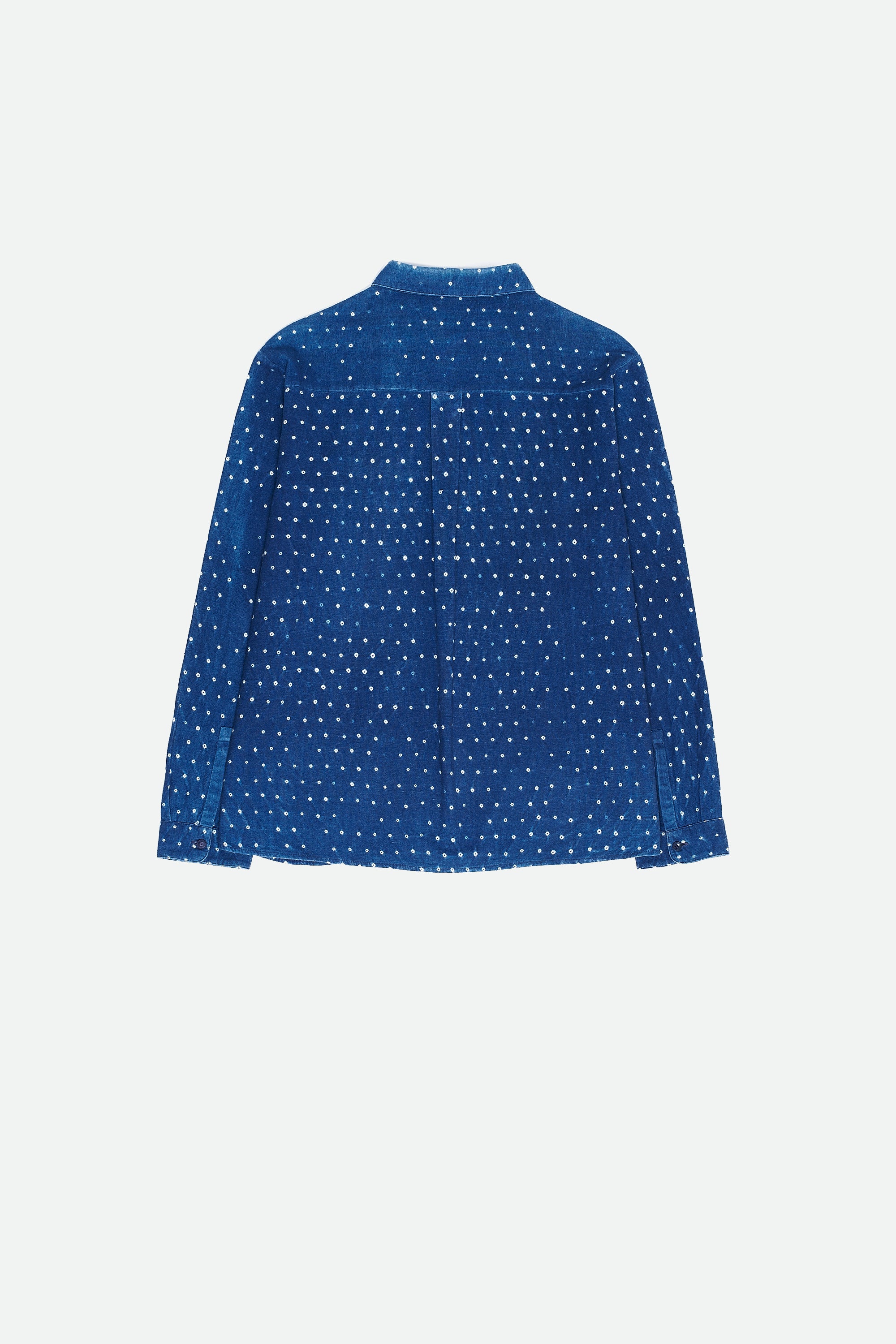 back image of indigo shirt