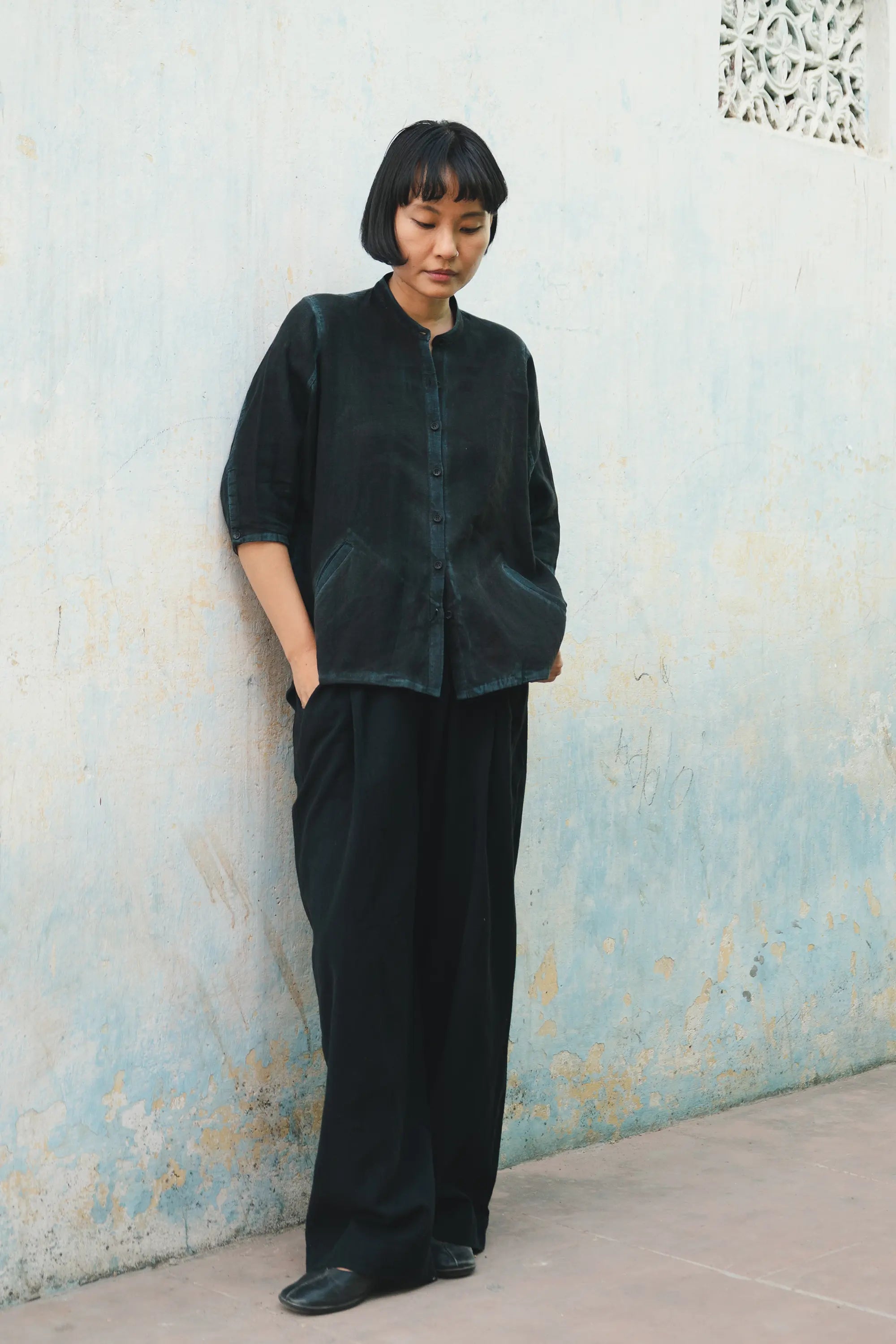 Black Zed Wide Trousers