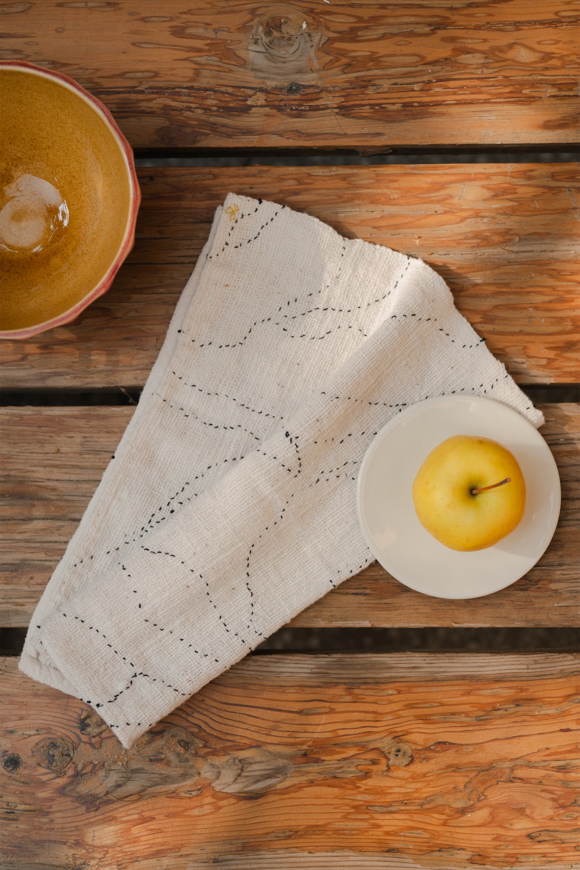 Off-white organic cotton towel