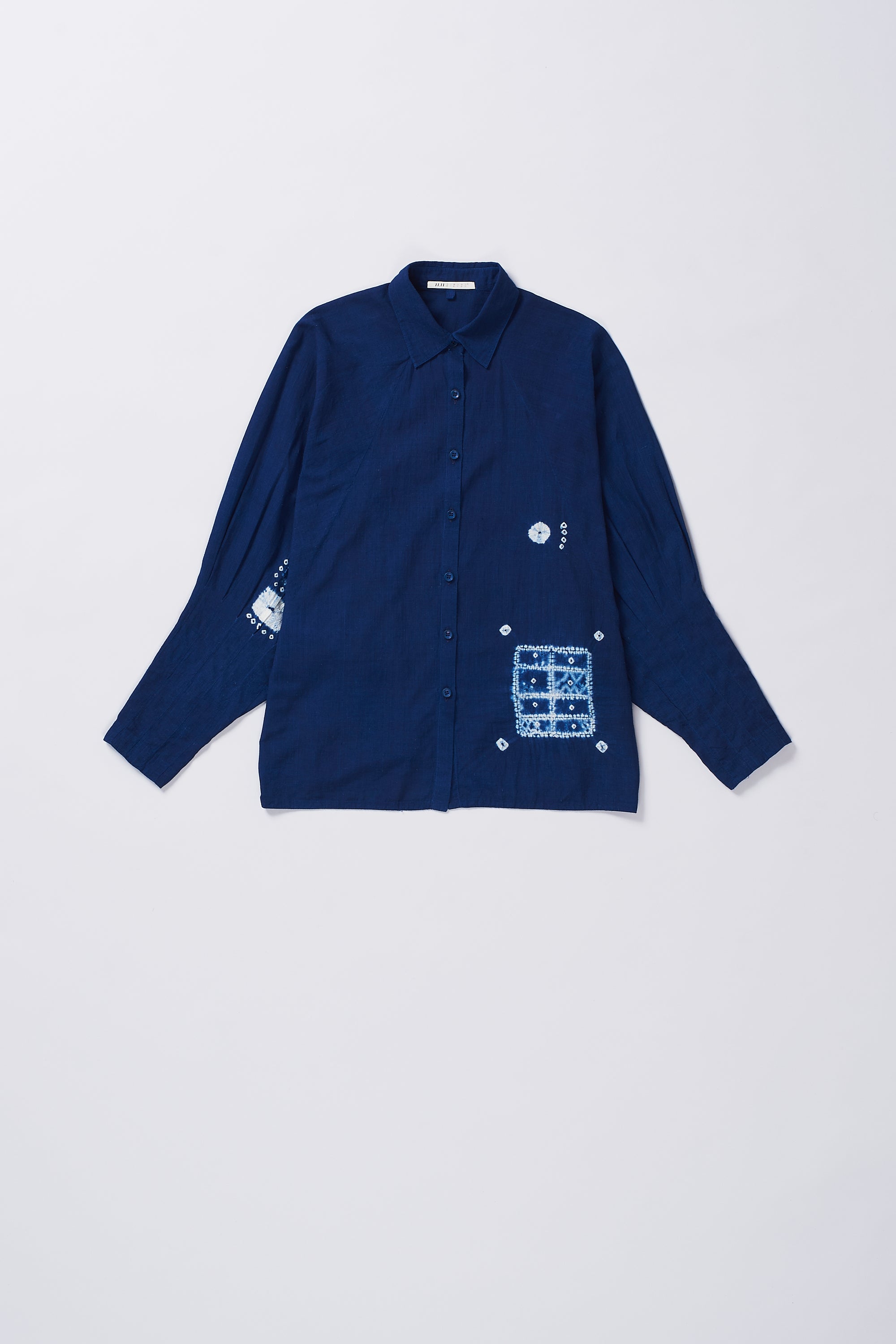 Front image of indigo shirt