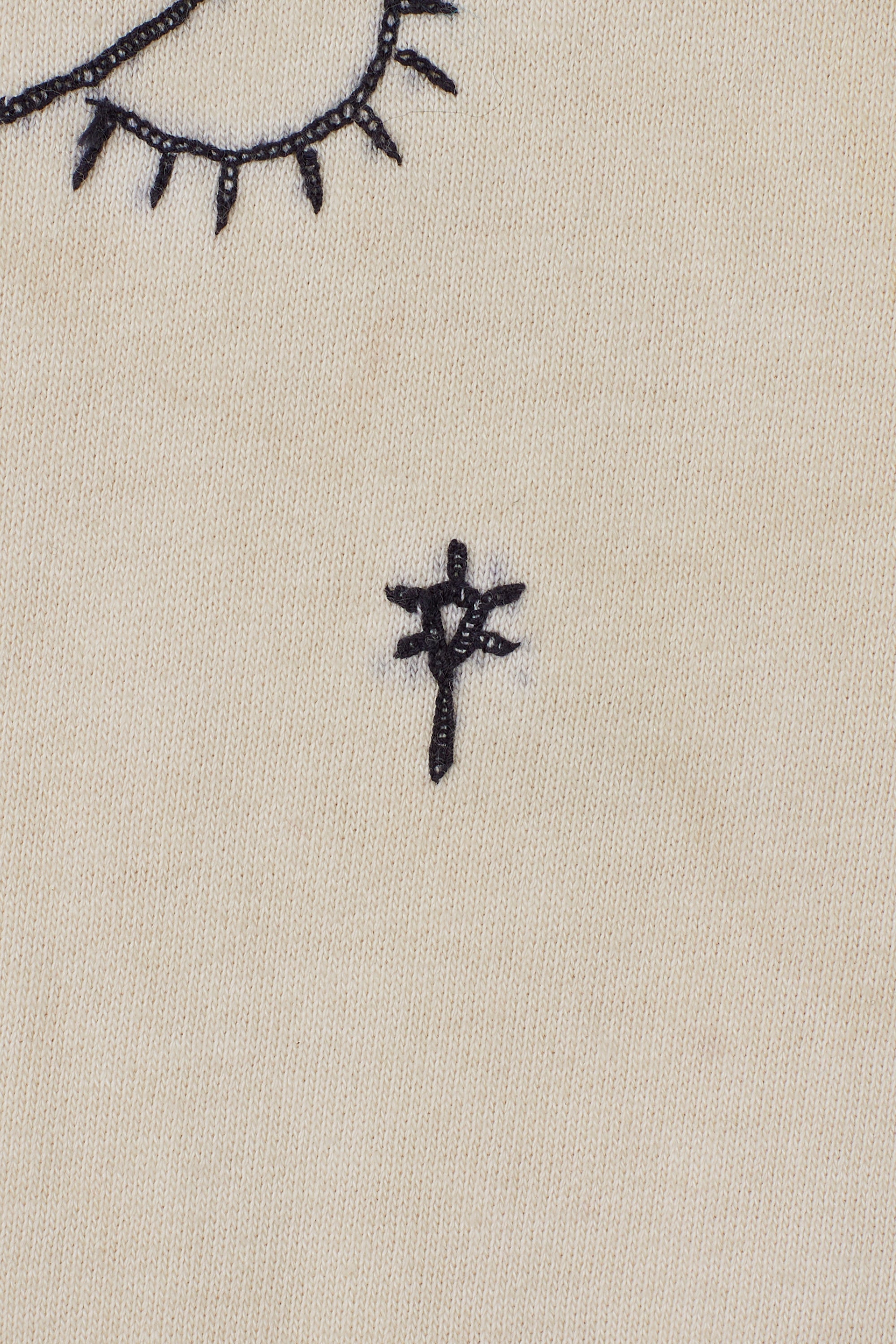 Fabric close-up with hand embroidery