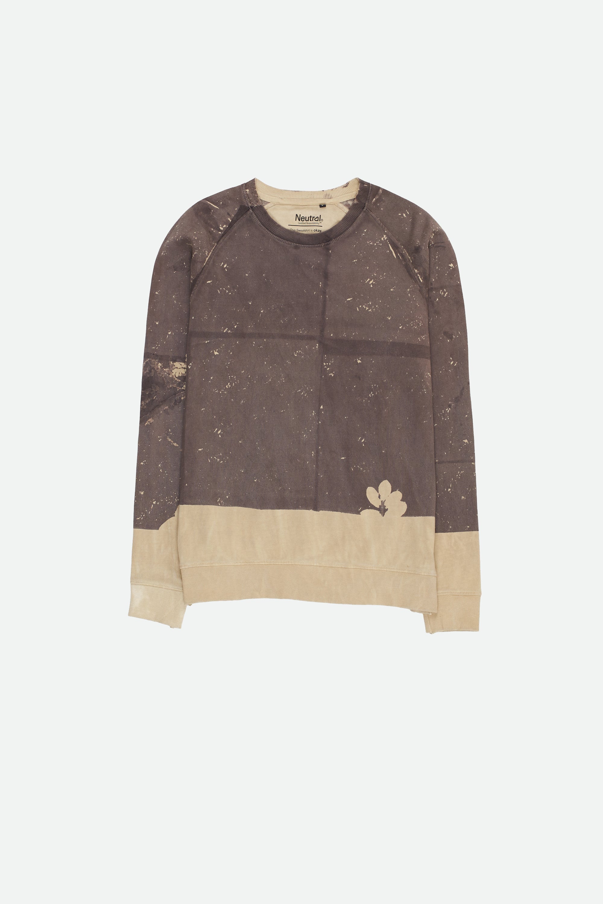 Charcoal screen printed sweatshirt