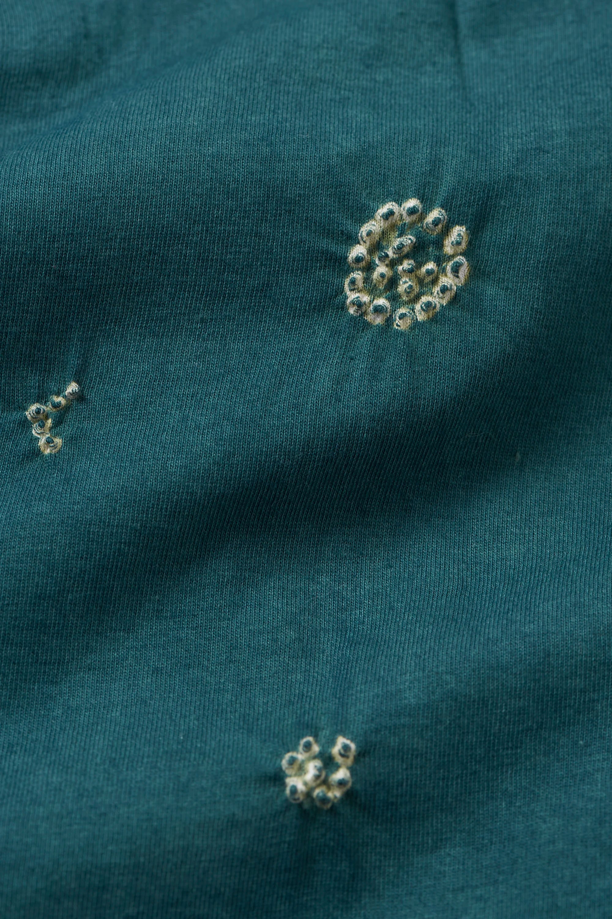 Fabric close-up with bandhani work