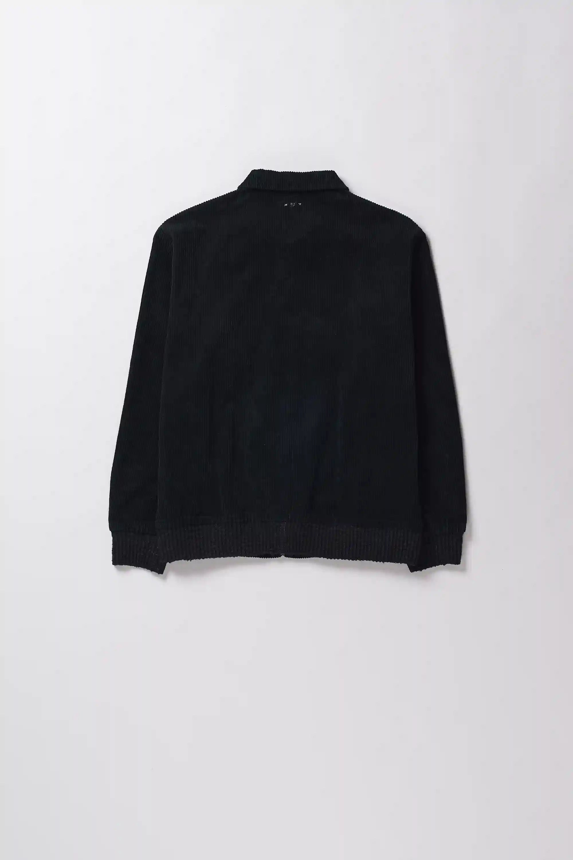 Back image of black cotton jacket
