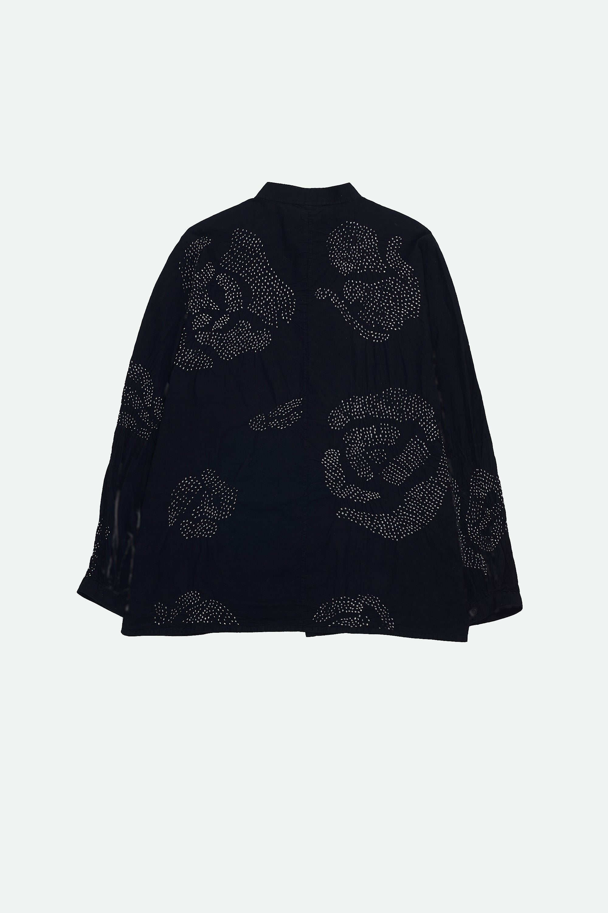Back image of a black bandhani shirt