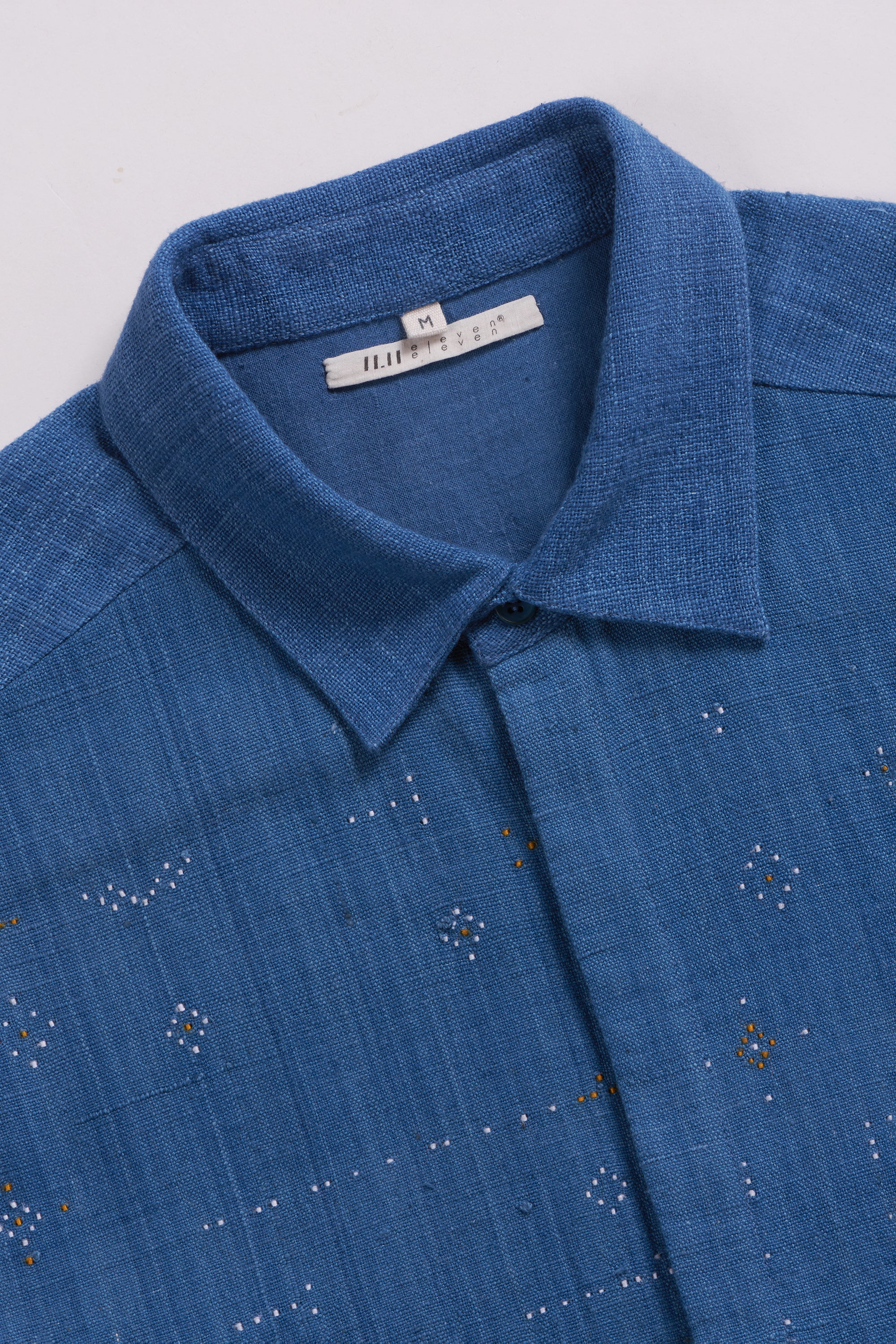 Fabric close-up with collar and buttons