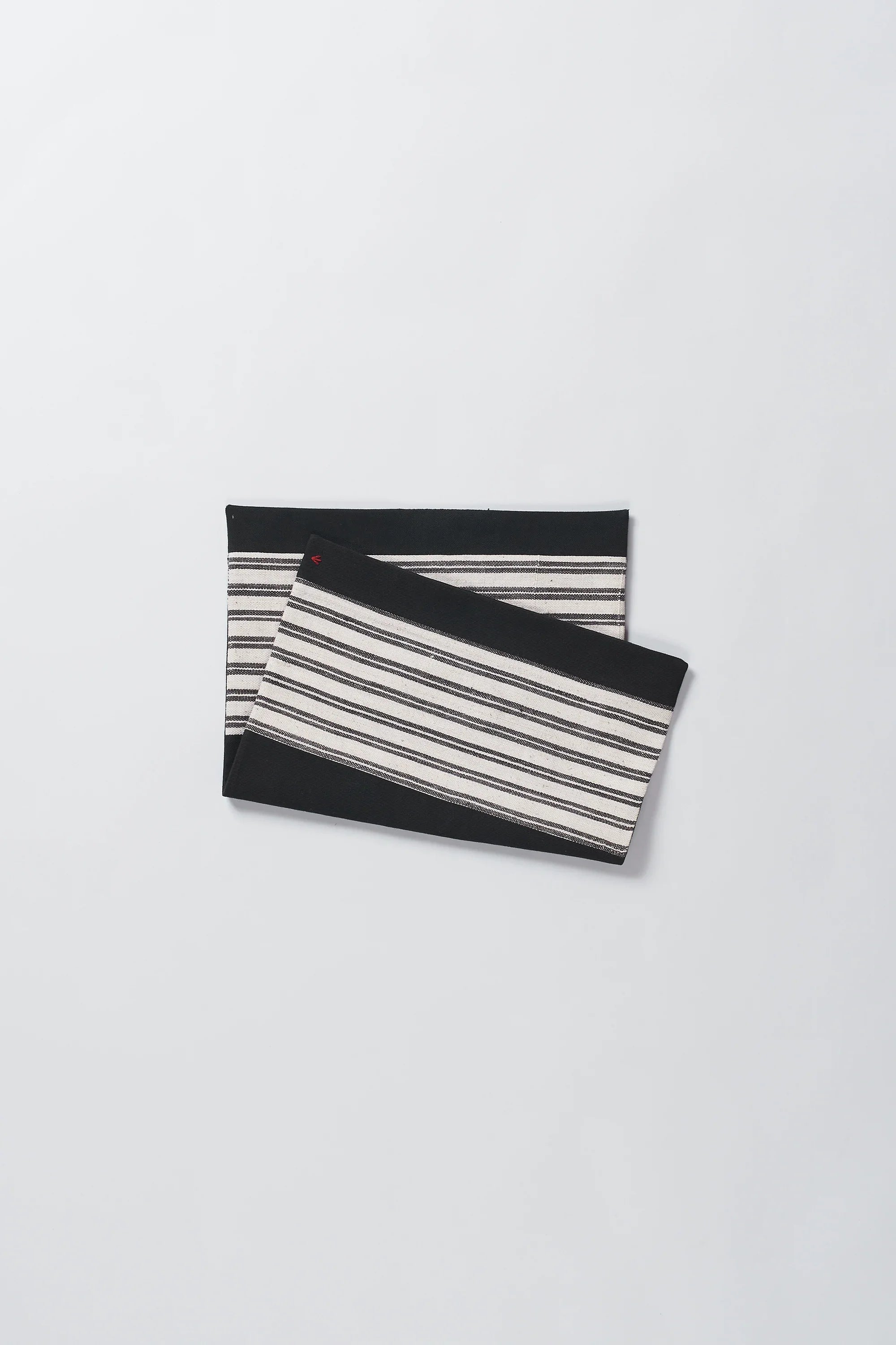 Black cotton placemat