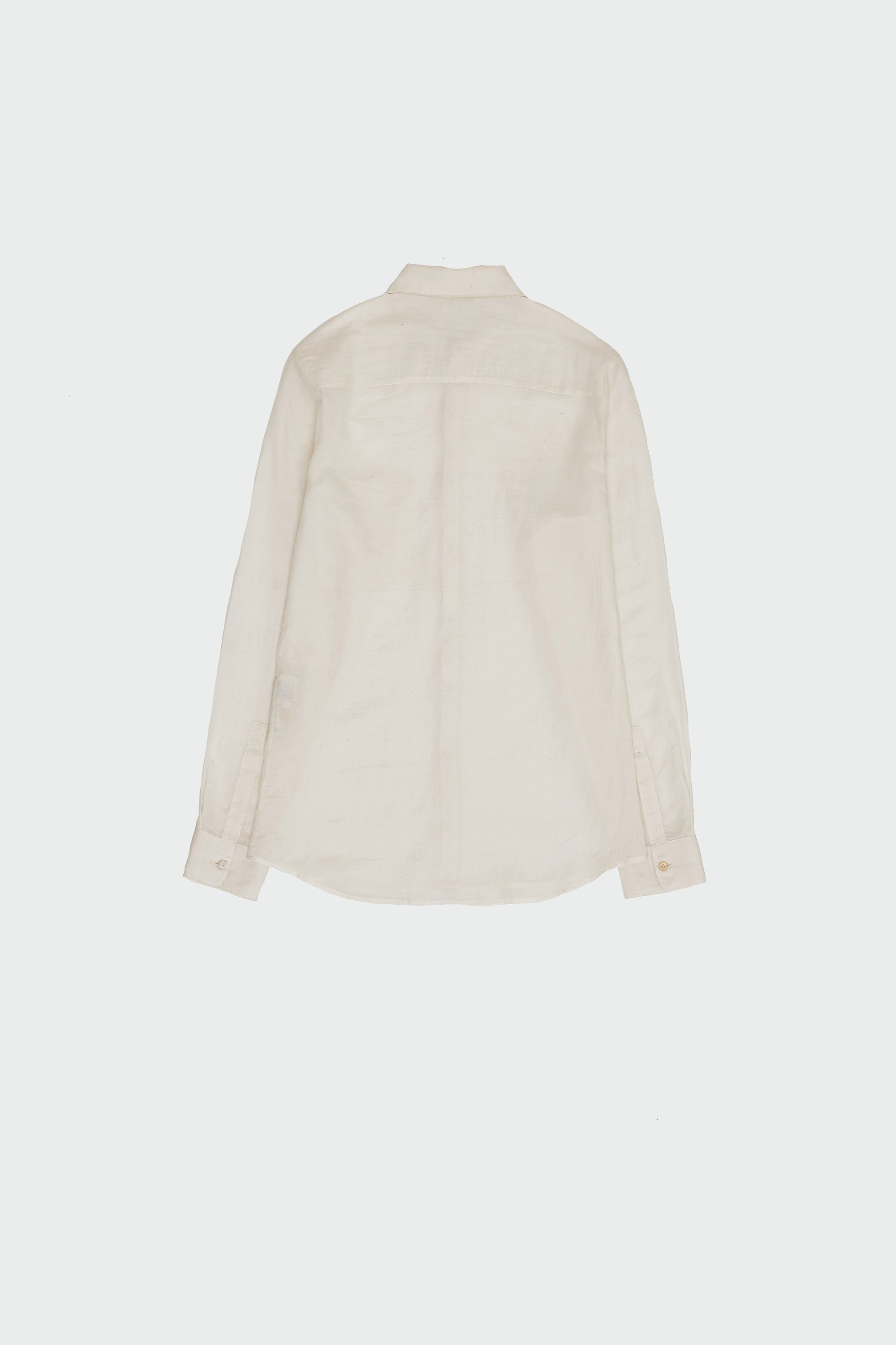 Back image of a ecru shirt