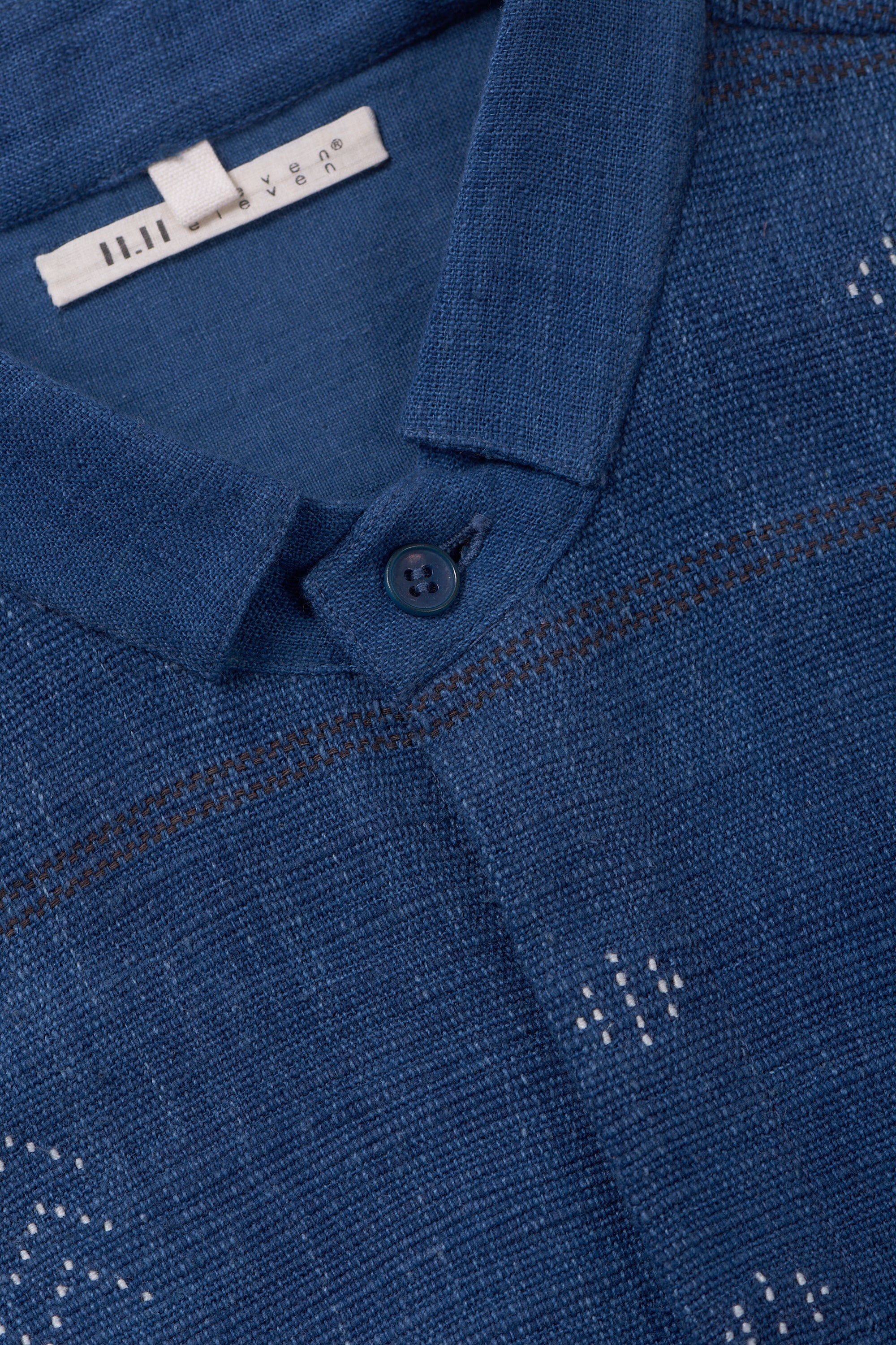 Fabric close-up with collar and button