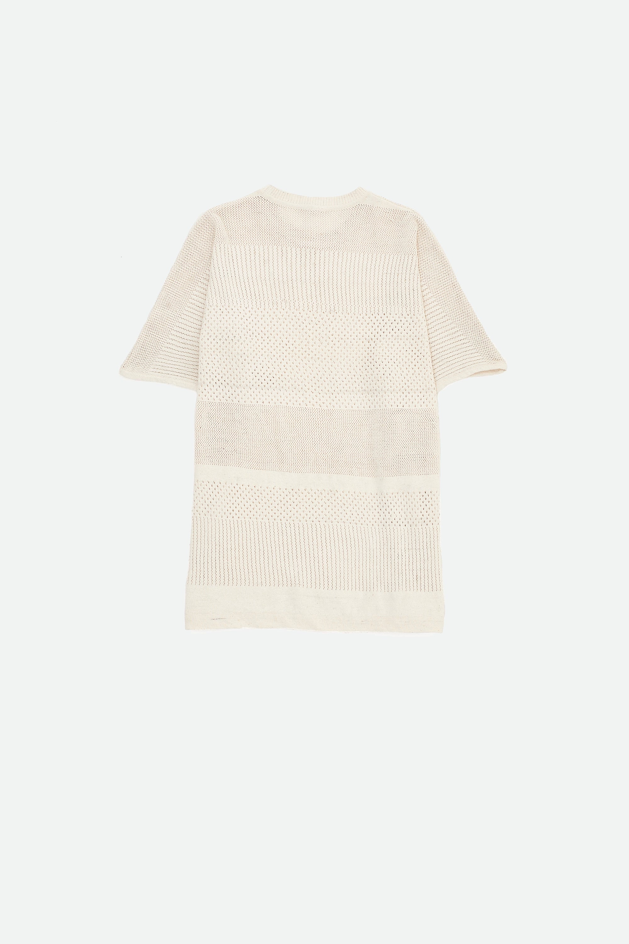 Back image of ecru cotton t-shirt