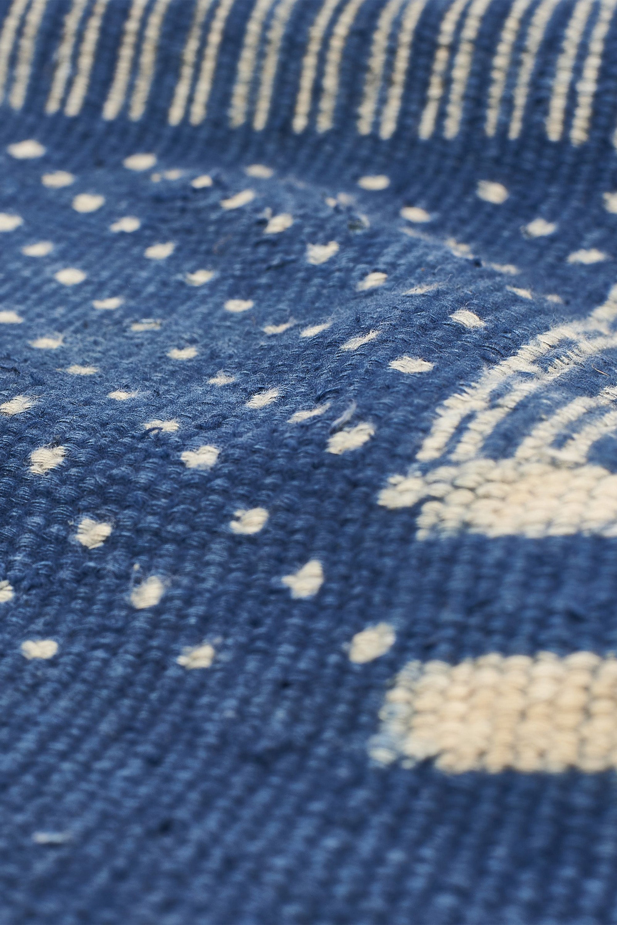 Fabric close-up with block print