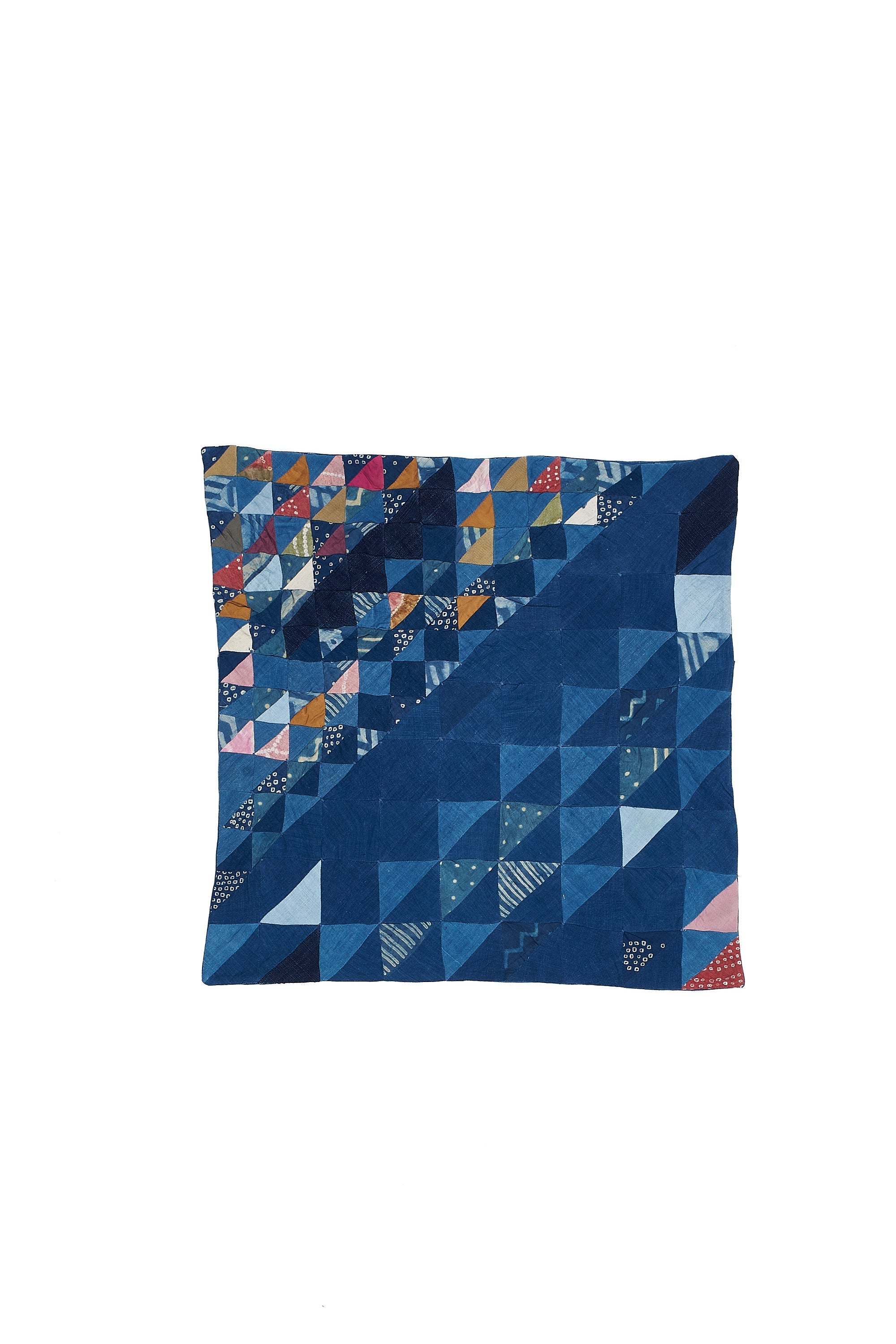 Patchwork indigo quilt
