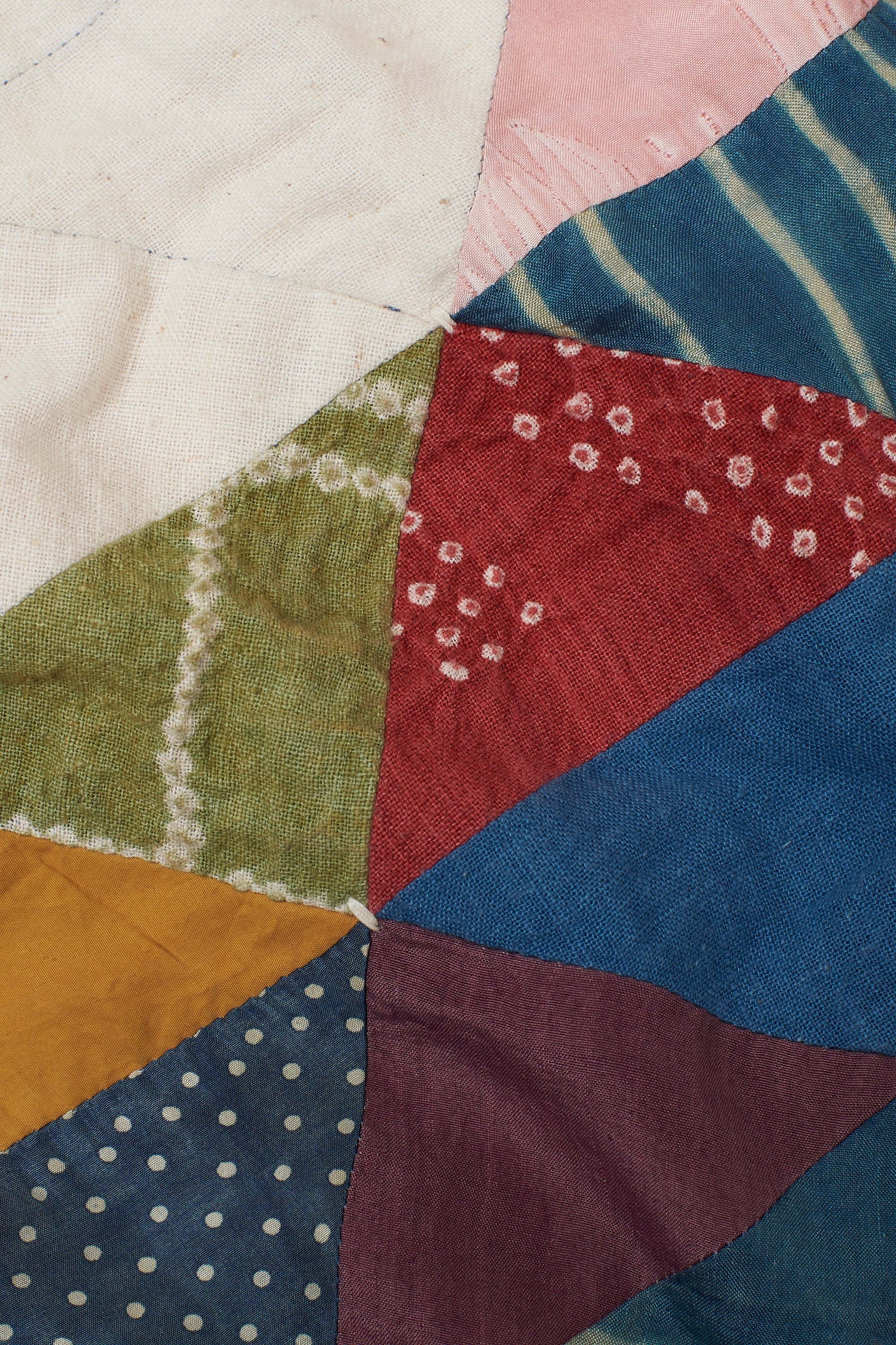 Fabric close-up with patchwork