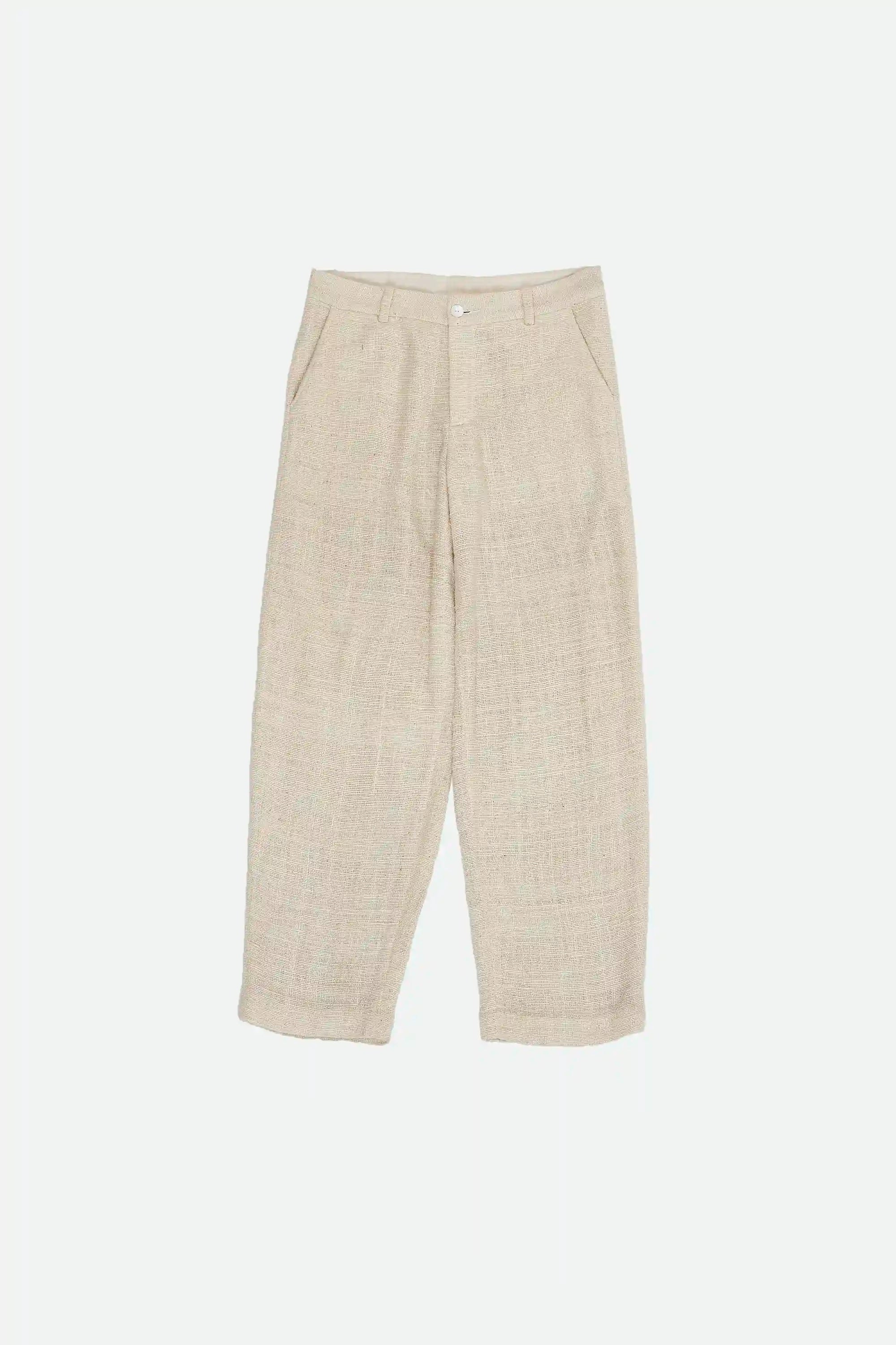 Front image of a handspun cotton trouser