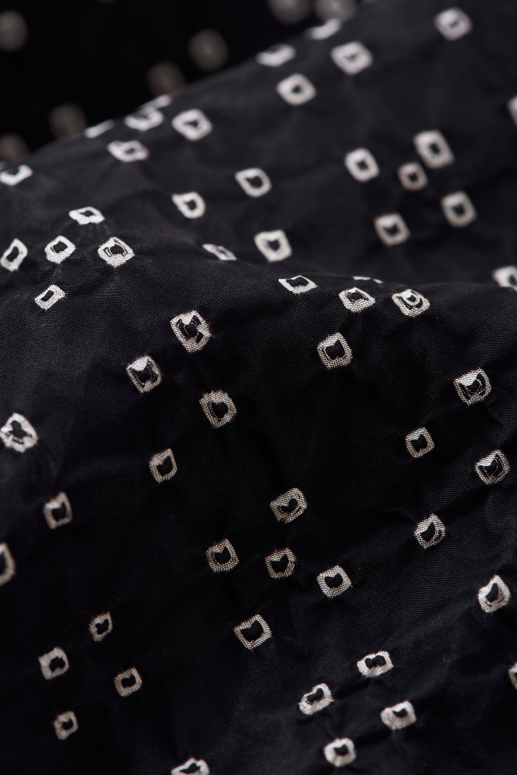 Fabric close-up with bandhani work