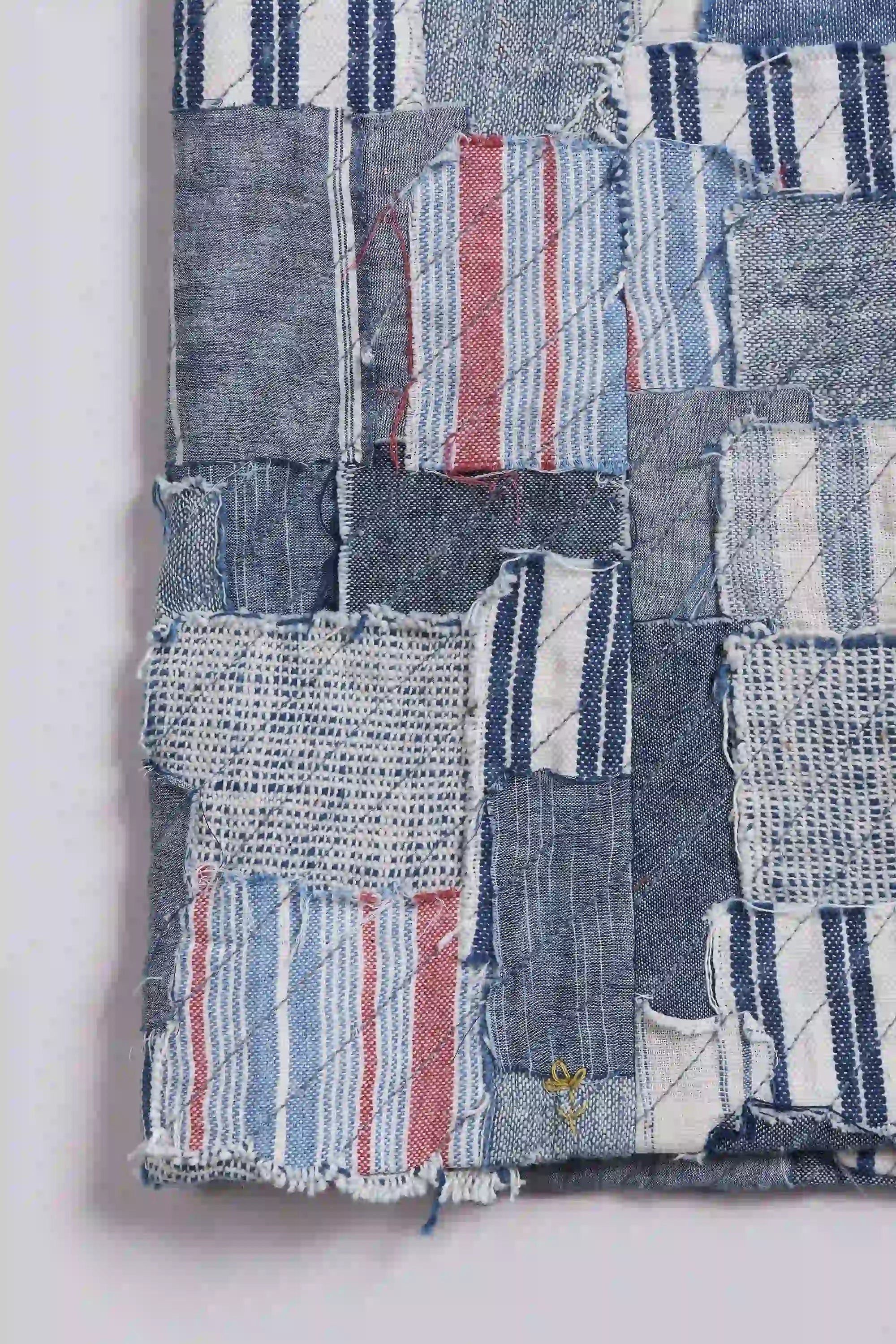Fabric close-up with patchwork