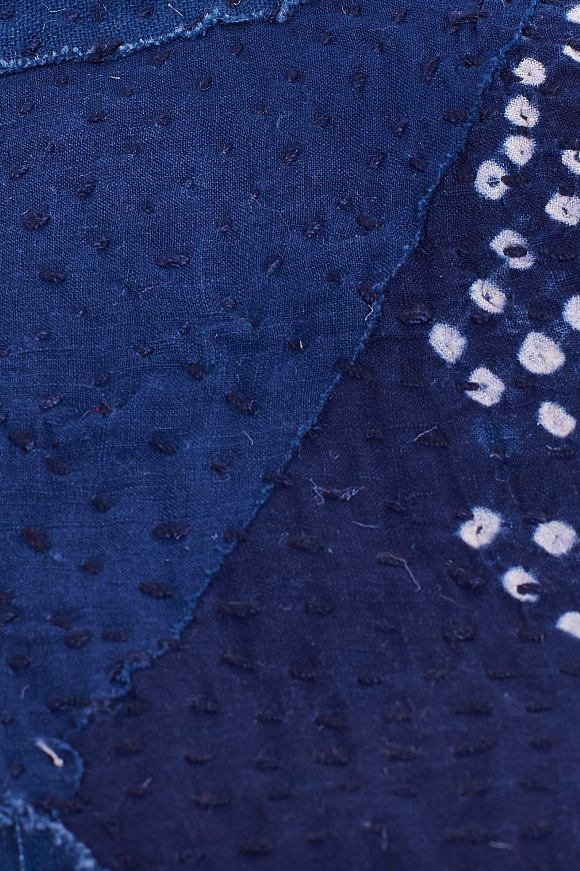 Fabric close-up with kantha work