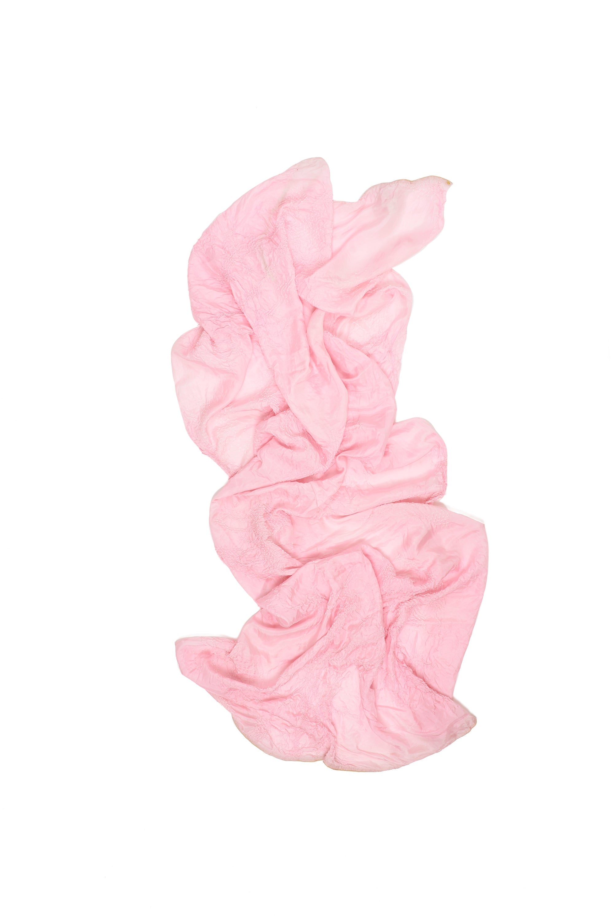 PINK SILK SCARF WITH BANDHANI