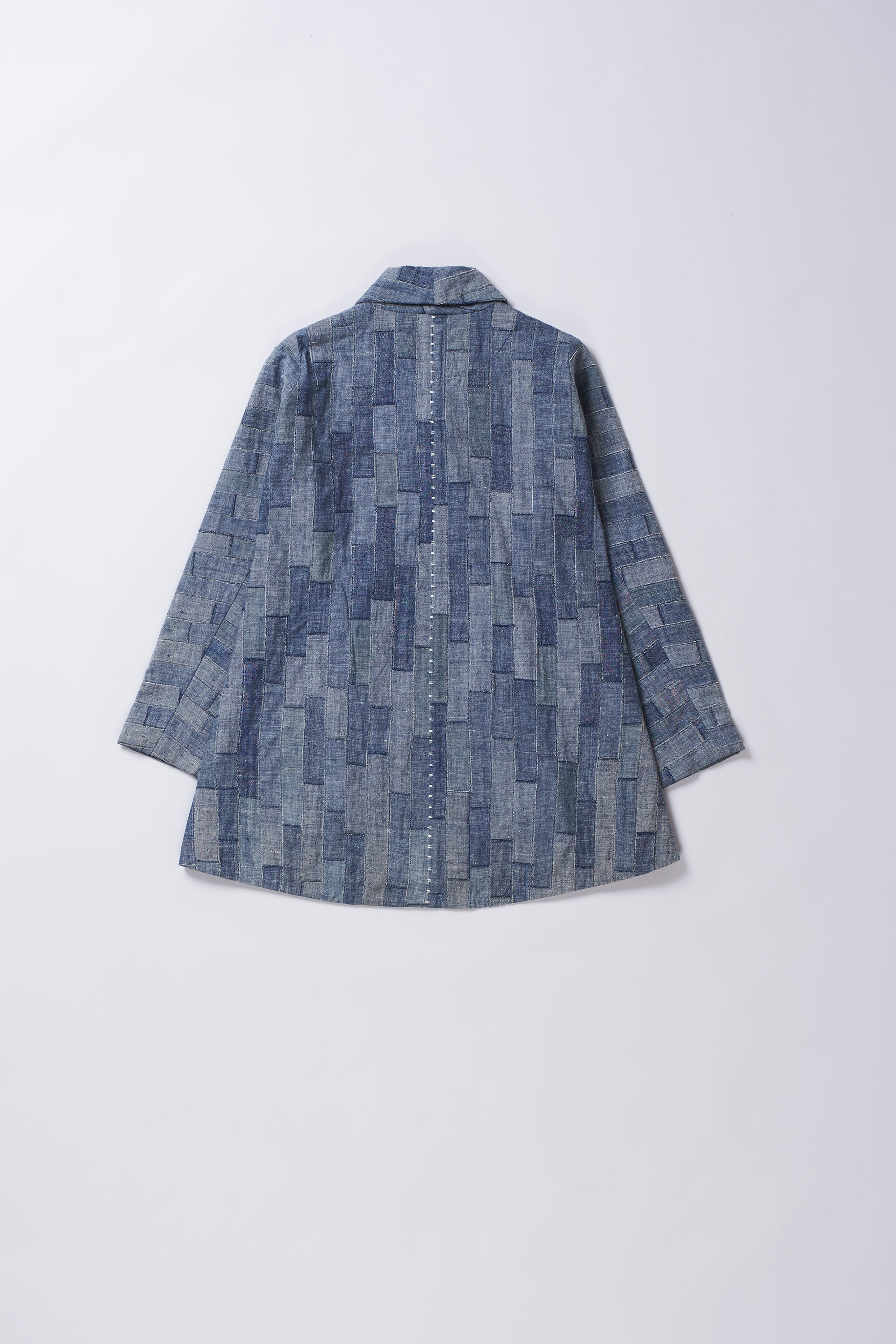 Blue patterned coat