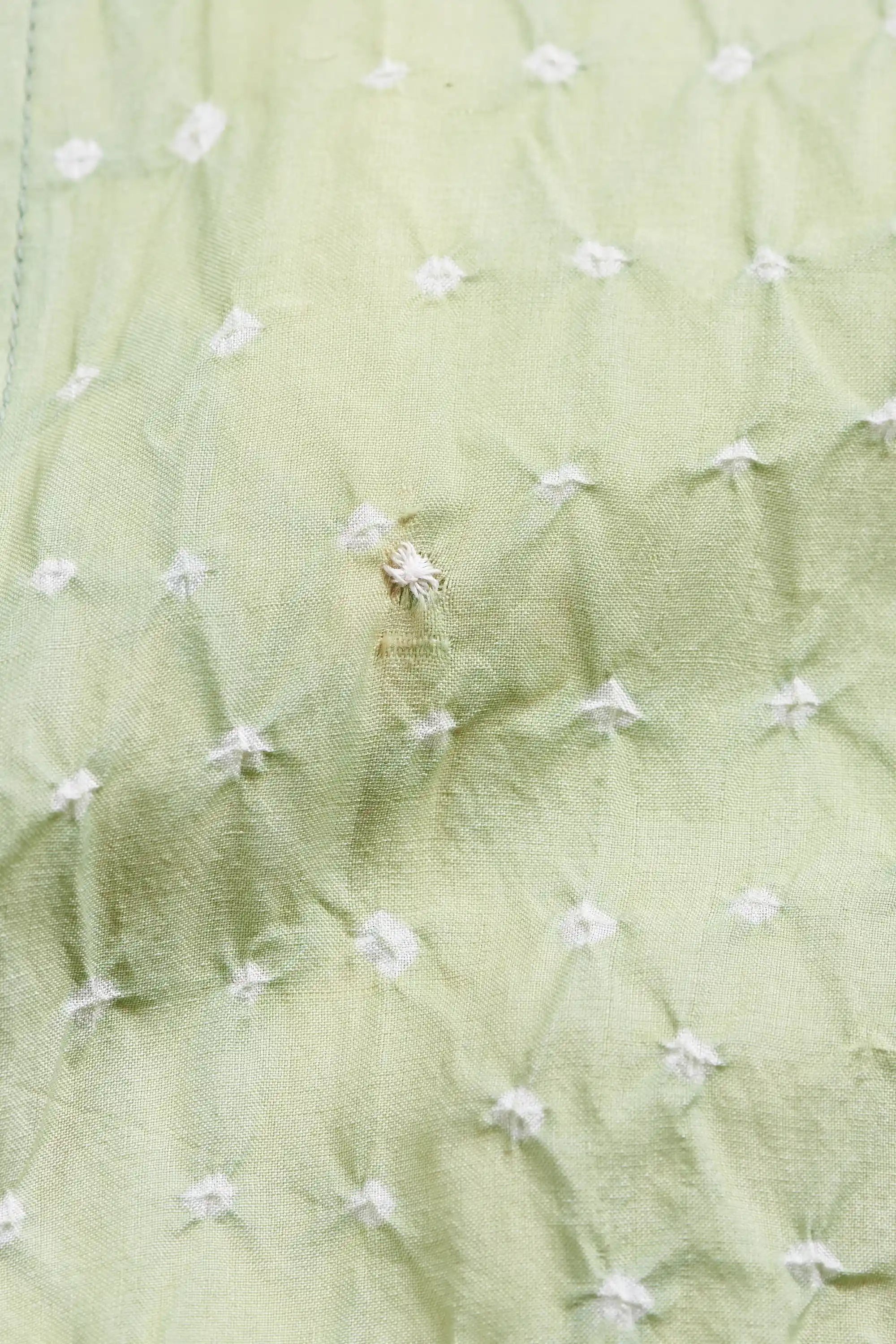 Mint Green Silk Bandhani Unisex Shirt