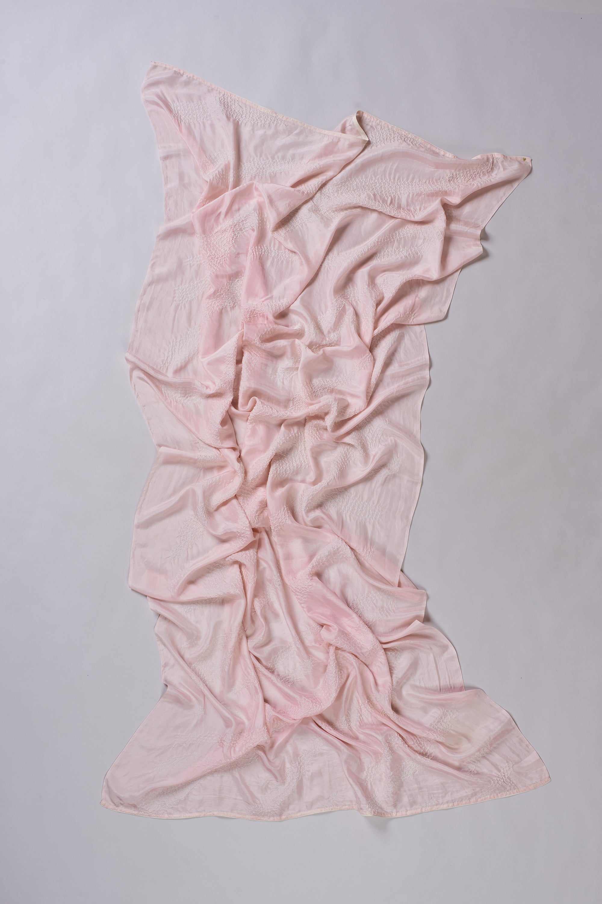 Pink ruffled fabric