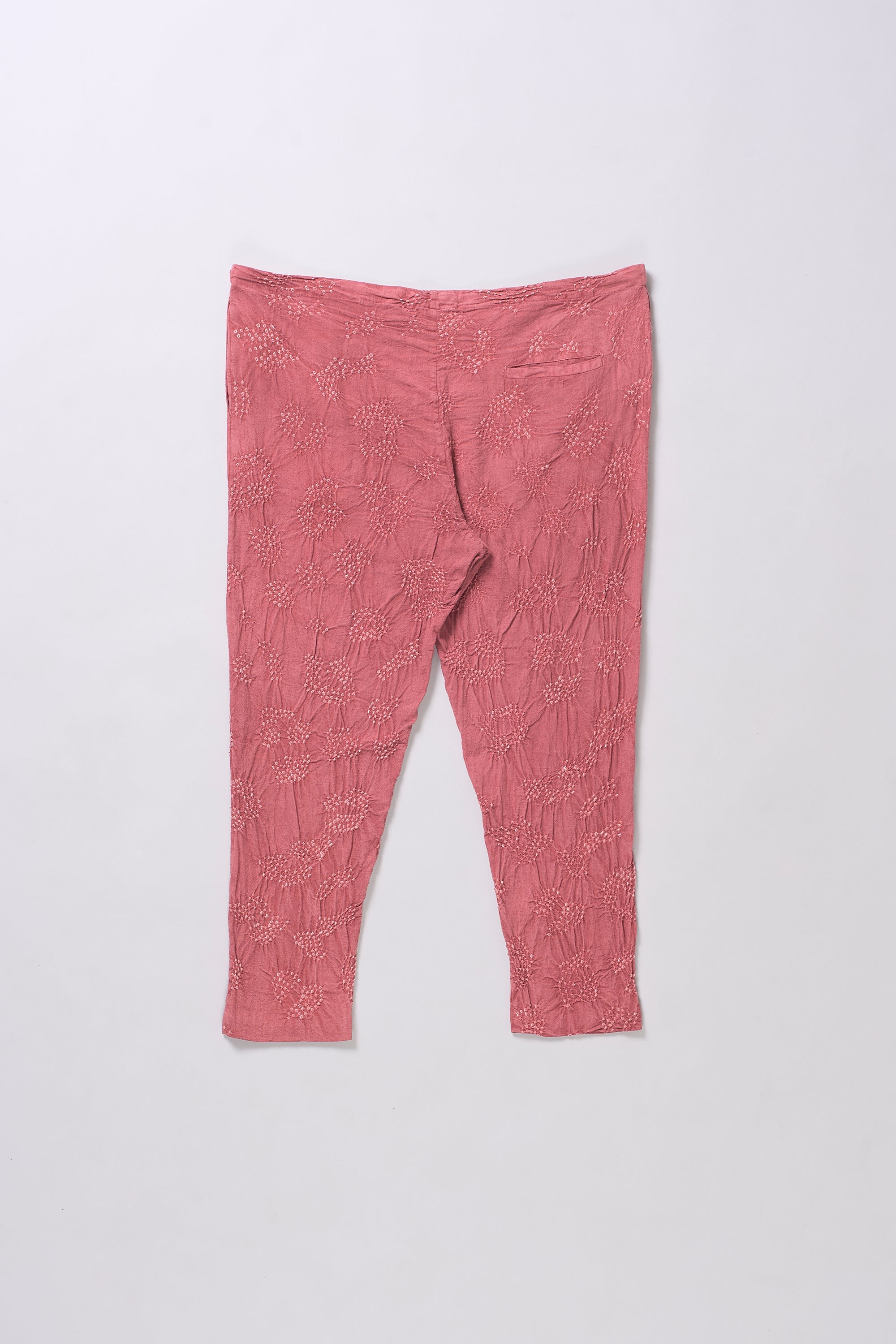 Bandhani Pants in Rouge Pink