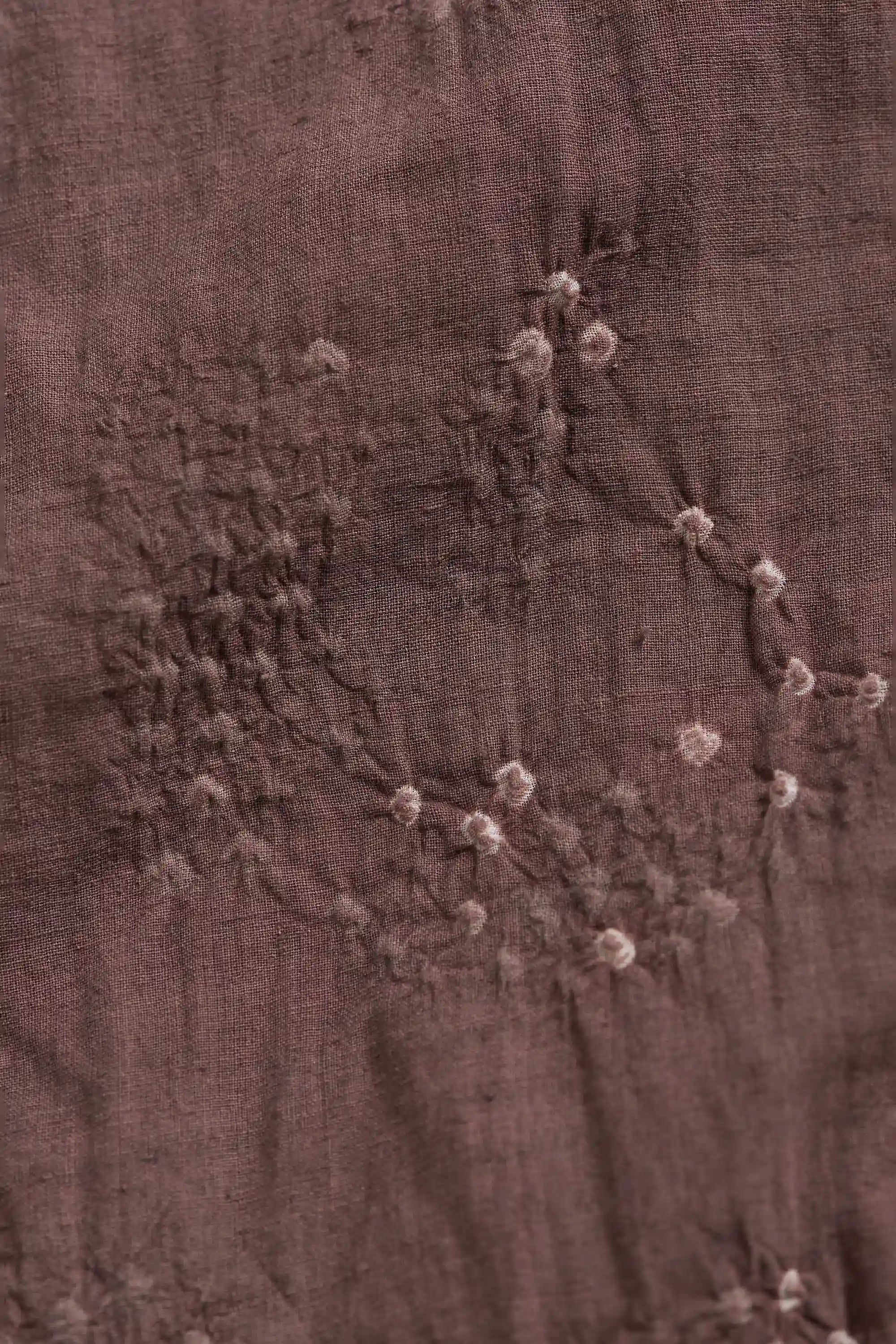 Burnt Umber Fine Cotton Bandhani Dress