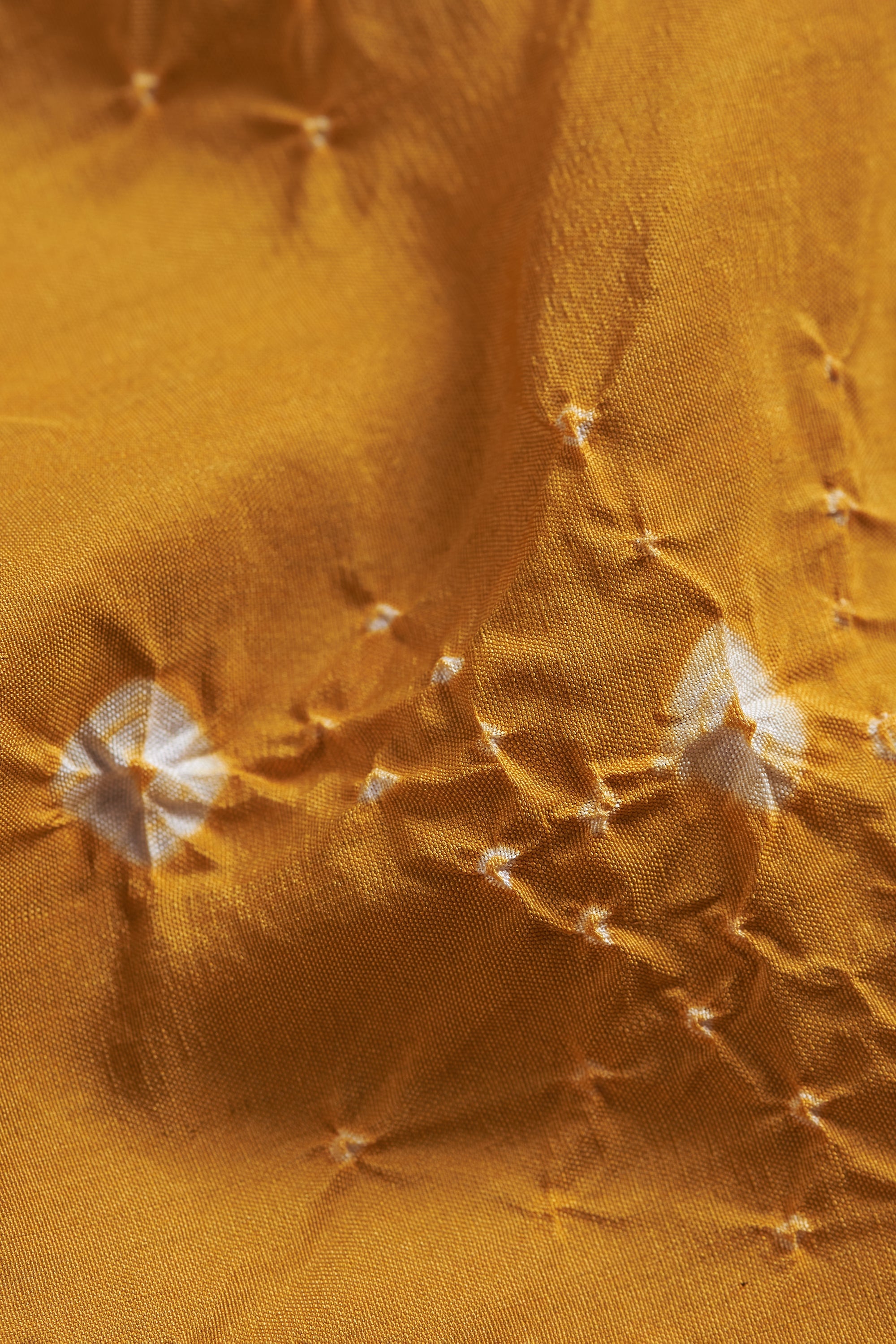 MANGO YELLOW SILK BANDHANI SHAWL