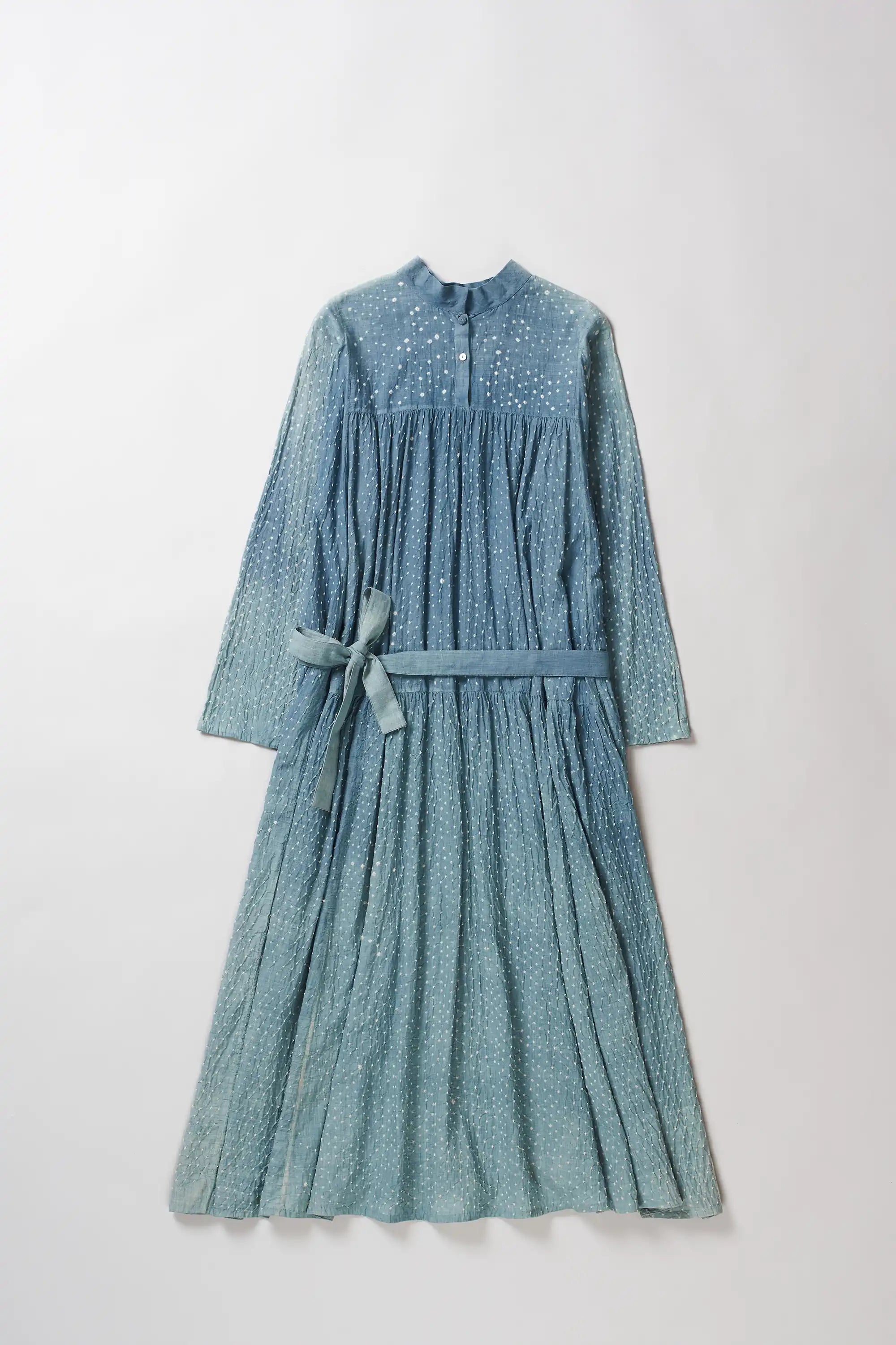 Turquise Bandhani Cotton Women'S Dress