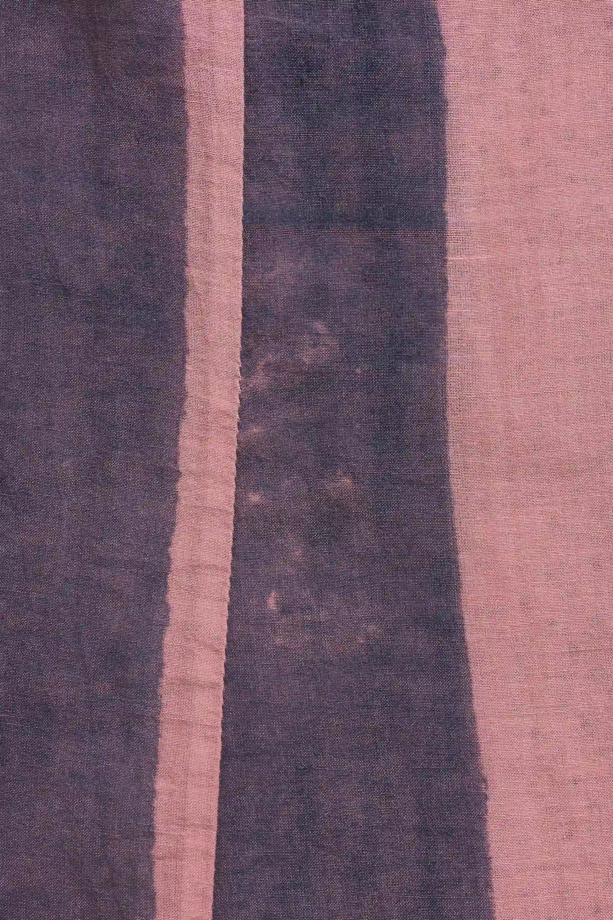 Chalk Pink Shibori Block Print Cotton Silk Blend Women Dress
