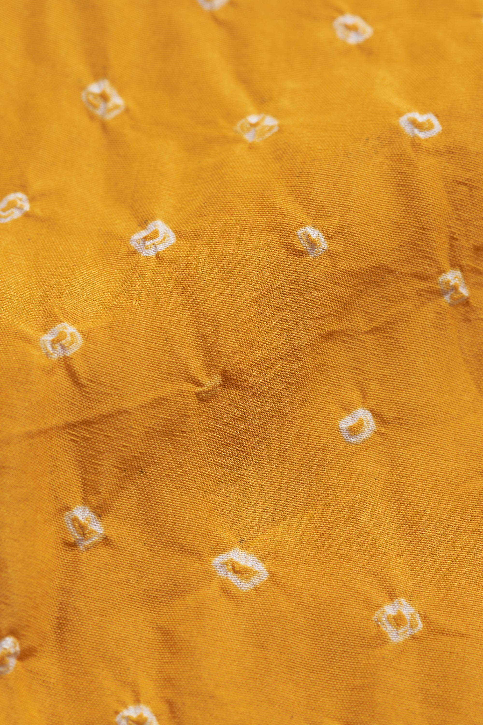 MANGO YELLOW SILK BANDHANI SHIRT