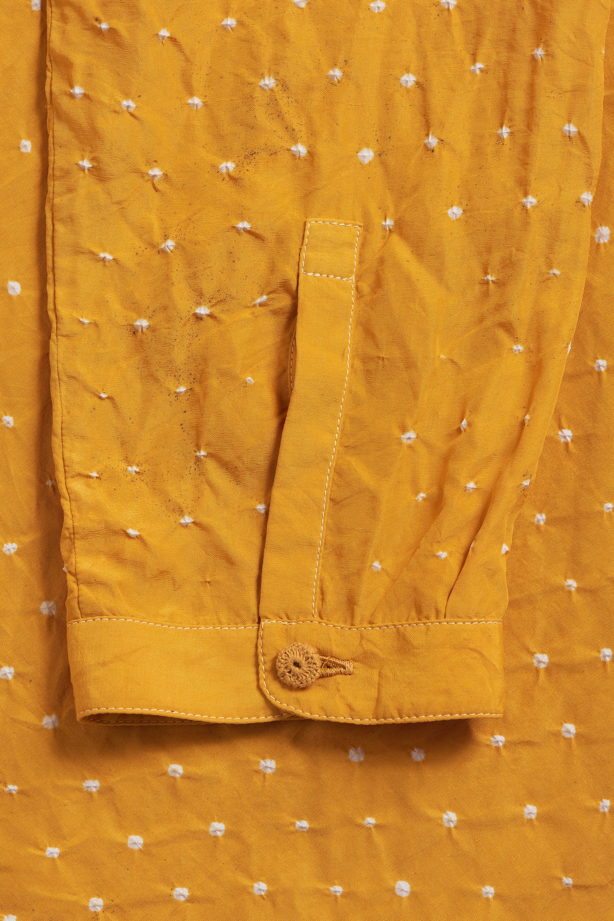 MANGO YELLOW SILK WOMEN DRESS WITH BANDHANI
