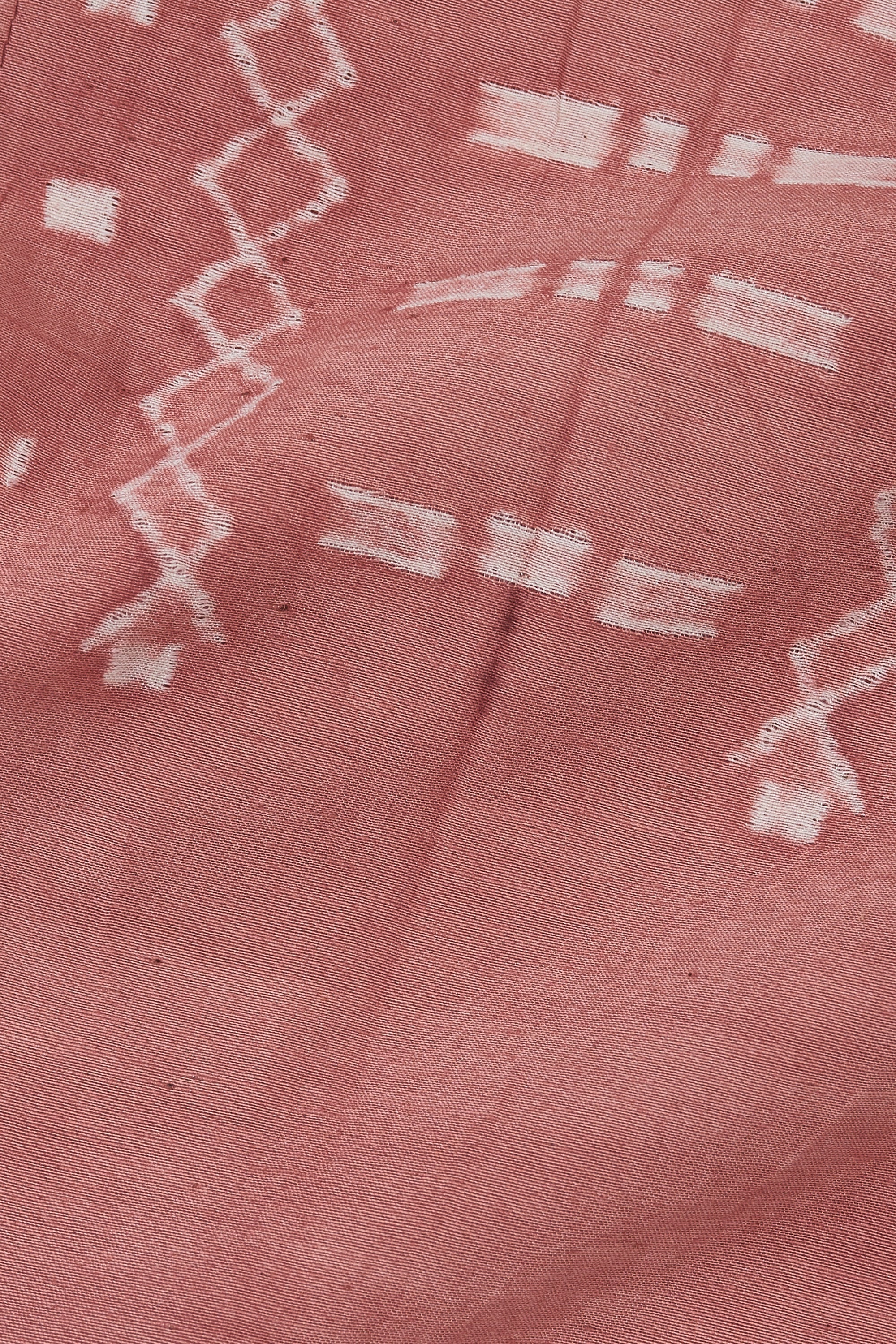 Chalk Pink Cotton Silk Blend Shibori Pant