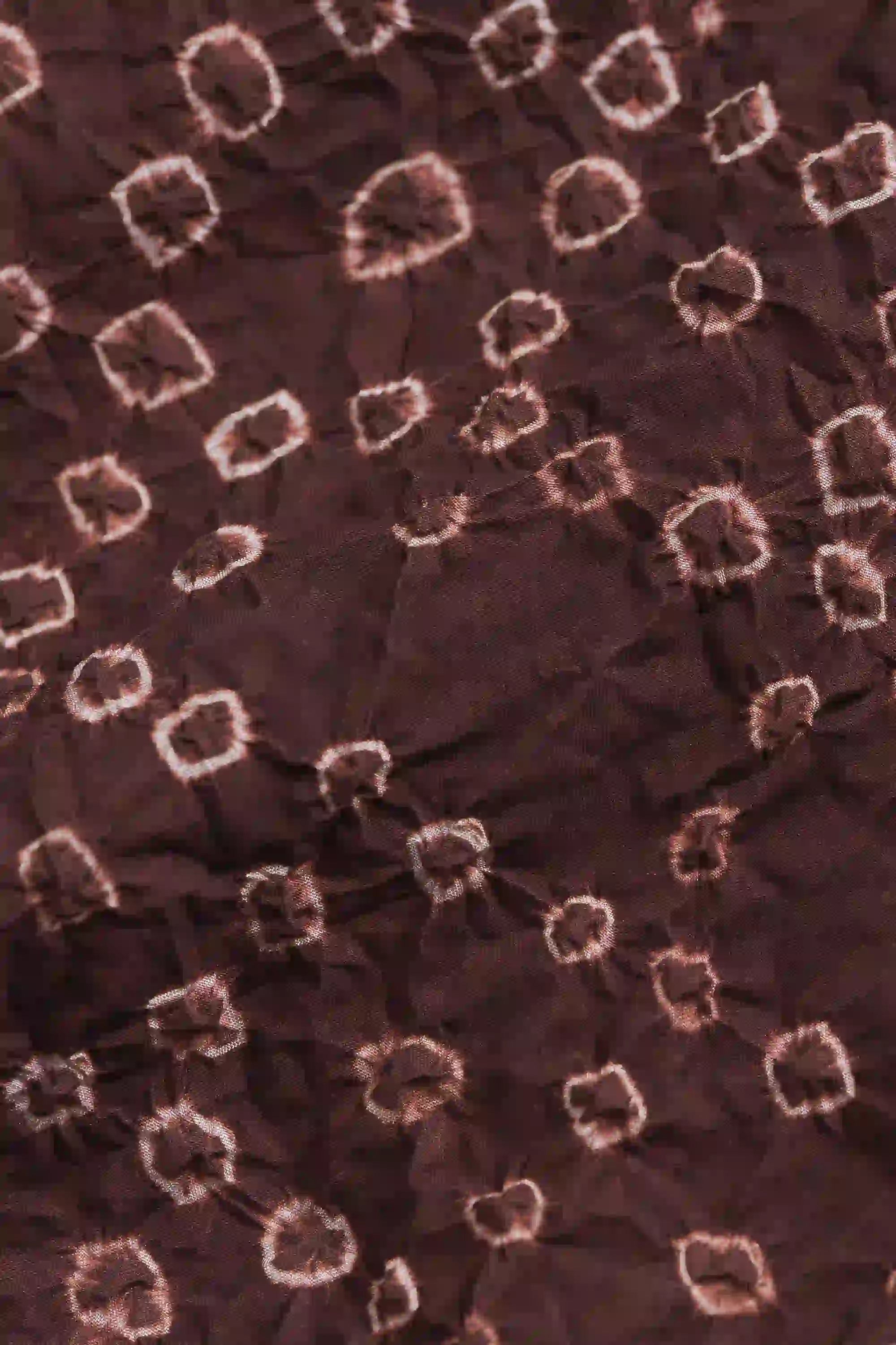 Burnt Umber Silk Bandhani Pant