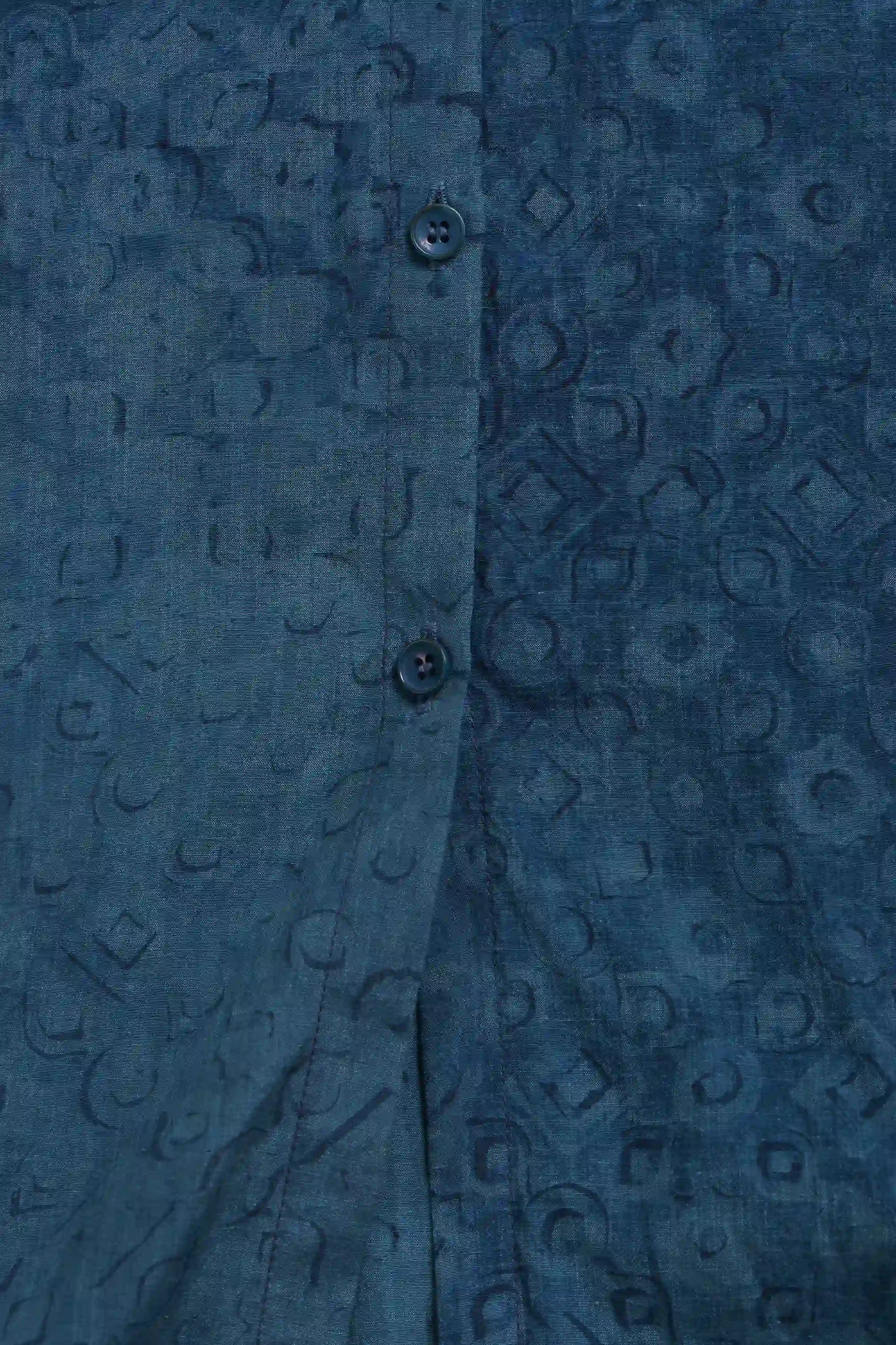 Medium Indigo Block Printed Soft Dress