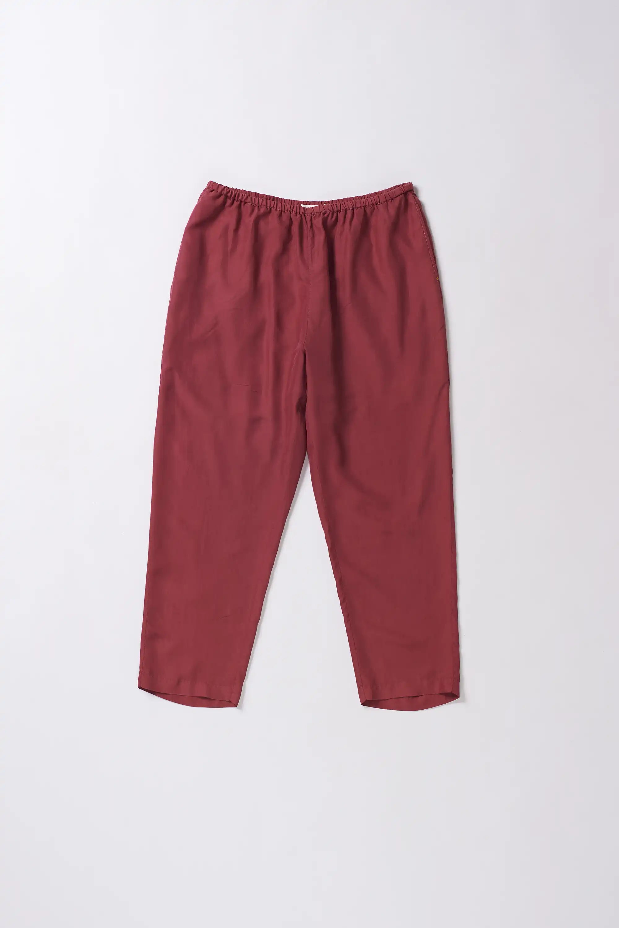 Sappan fuschia Silk Elastic Pants
