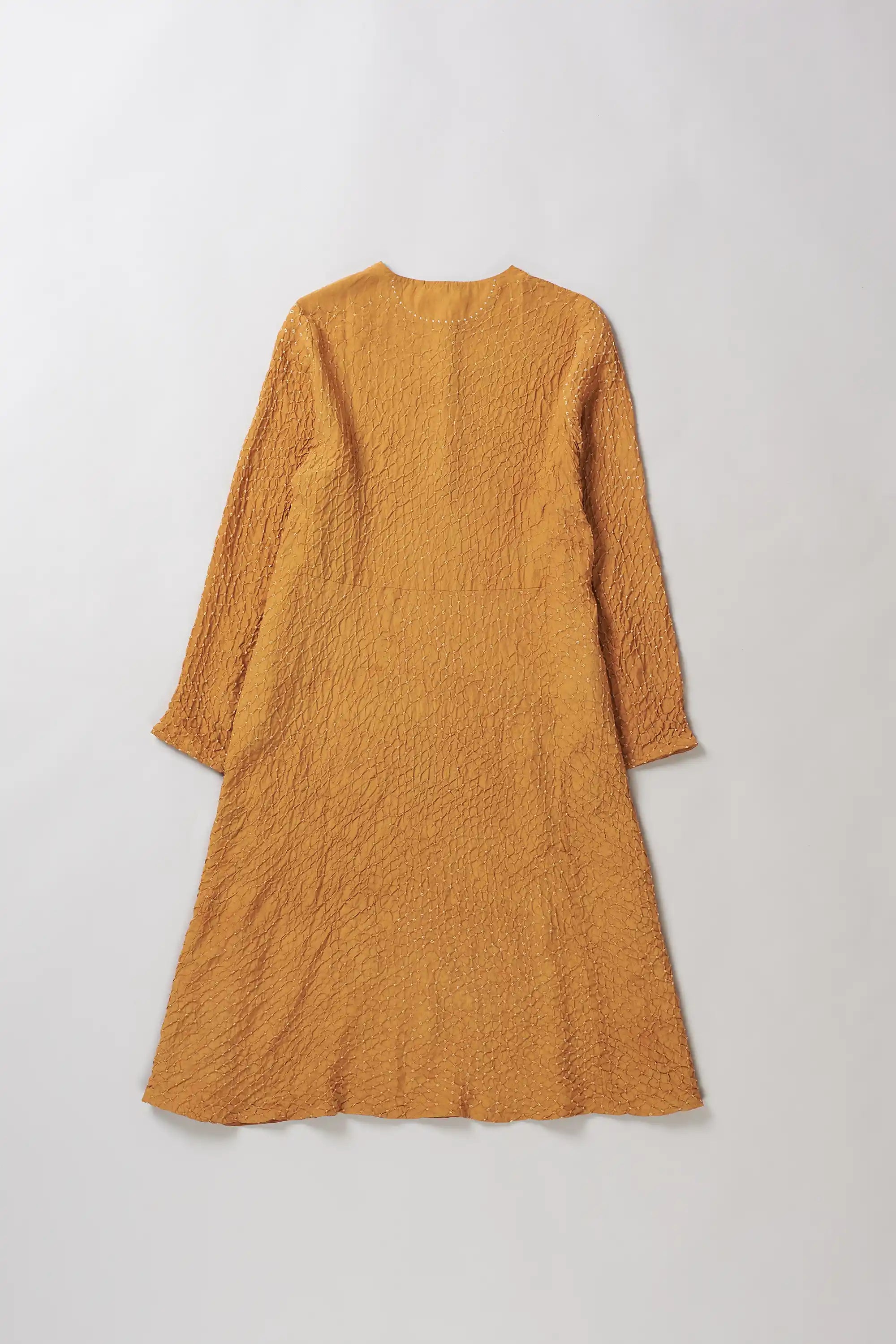 Mustard Yellow Bandhani Dress