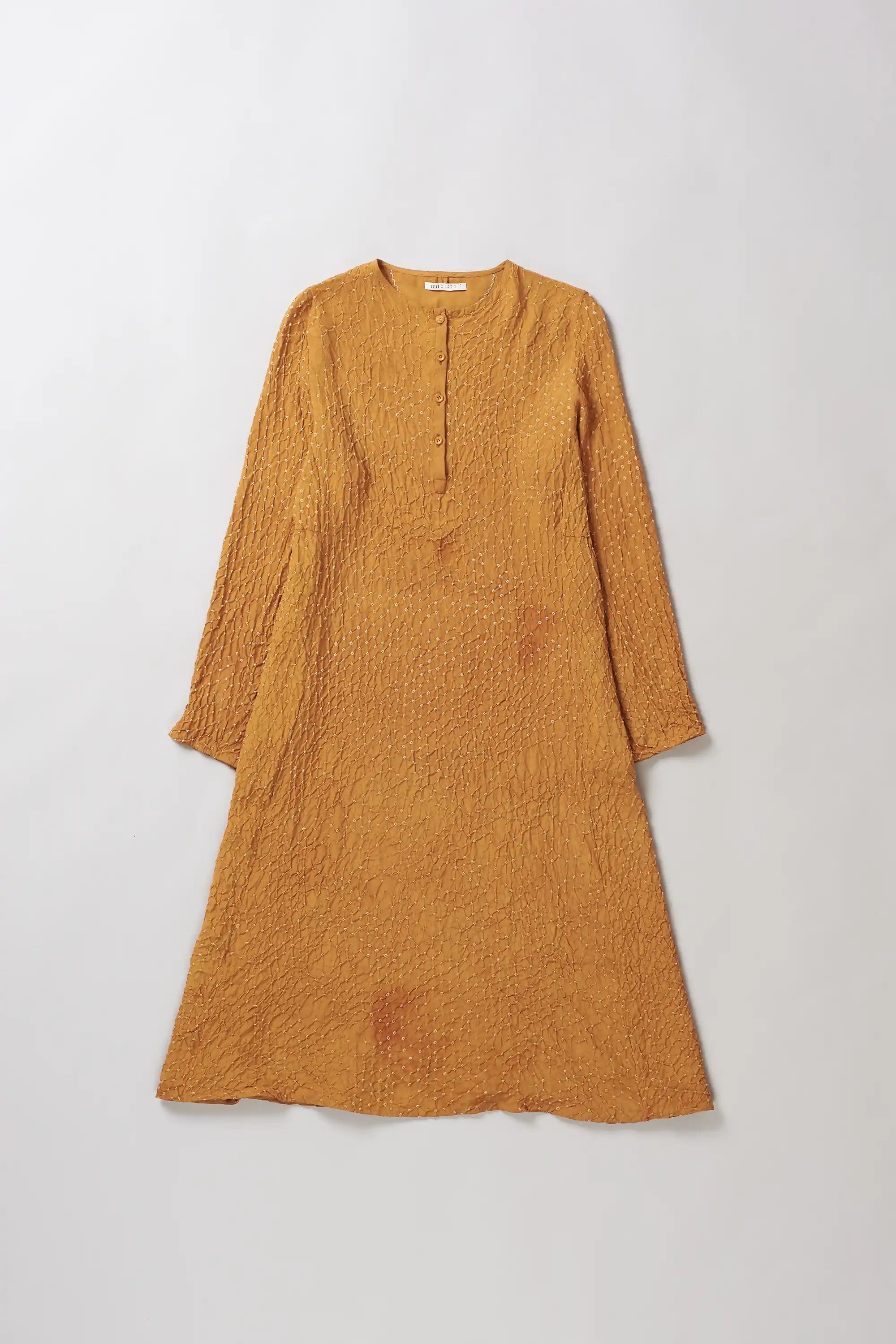 Mustard Yellow Bandhani Dress