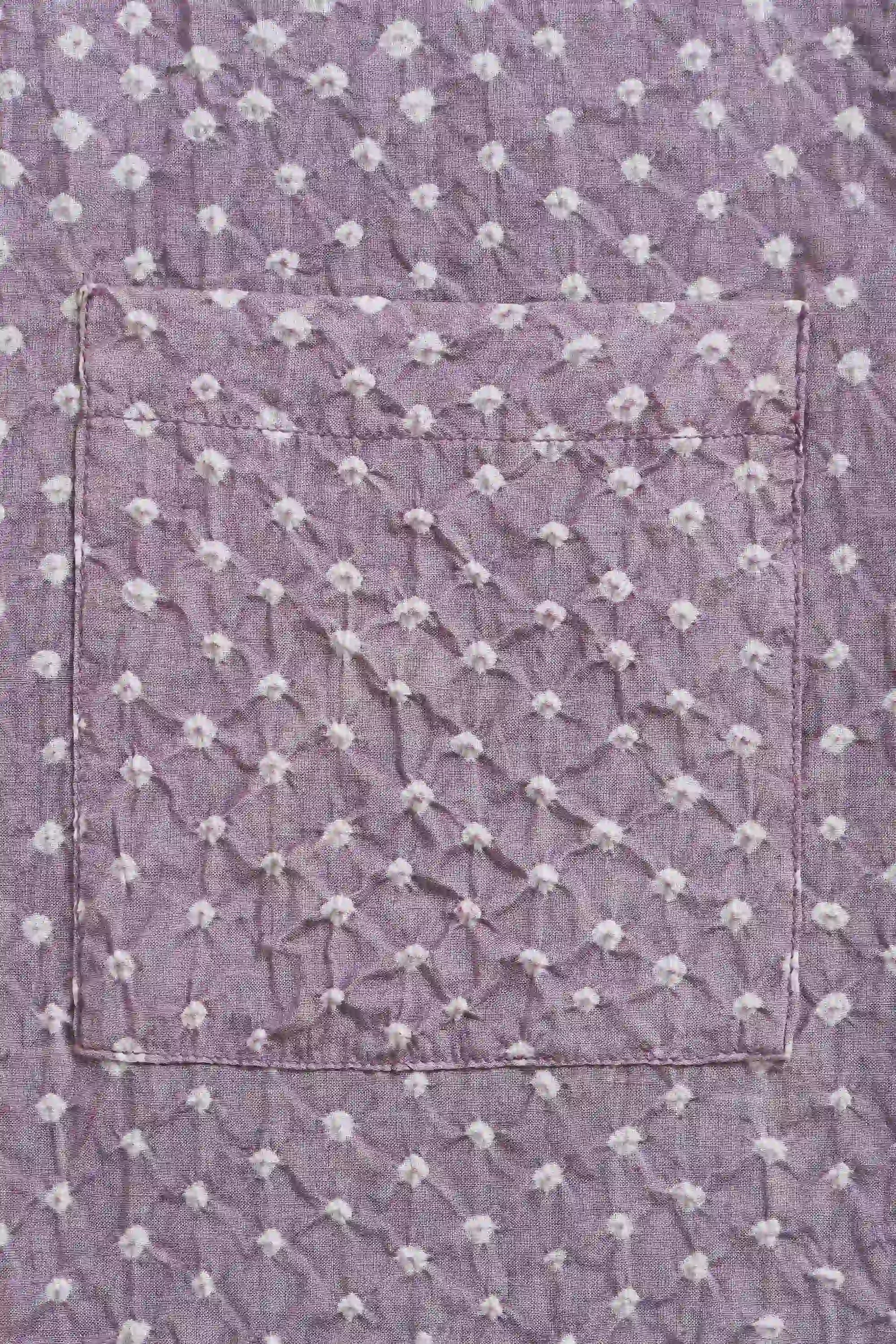 Jamun Cotton Silk Blend Bandhani Unisex Shirt